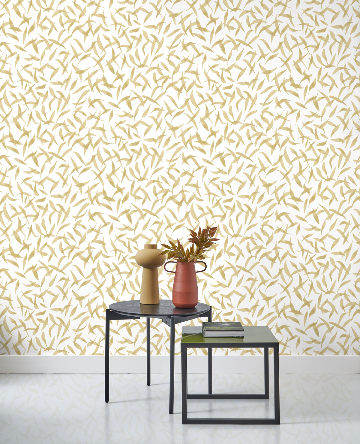 Papier peint Feuille Clos des Oliviers vert beige - Echappée Belle de Casadéco | Réf. ECHA89847202