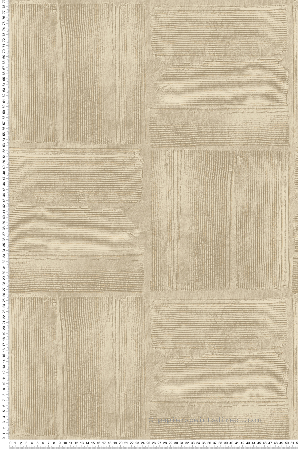 Papier peint Plâtre Peigné Jasper beige doré - Harry de Lutèce | Réf. LTC-DL26735