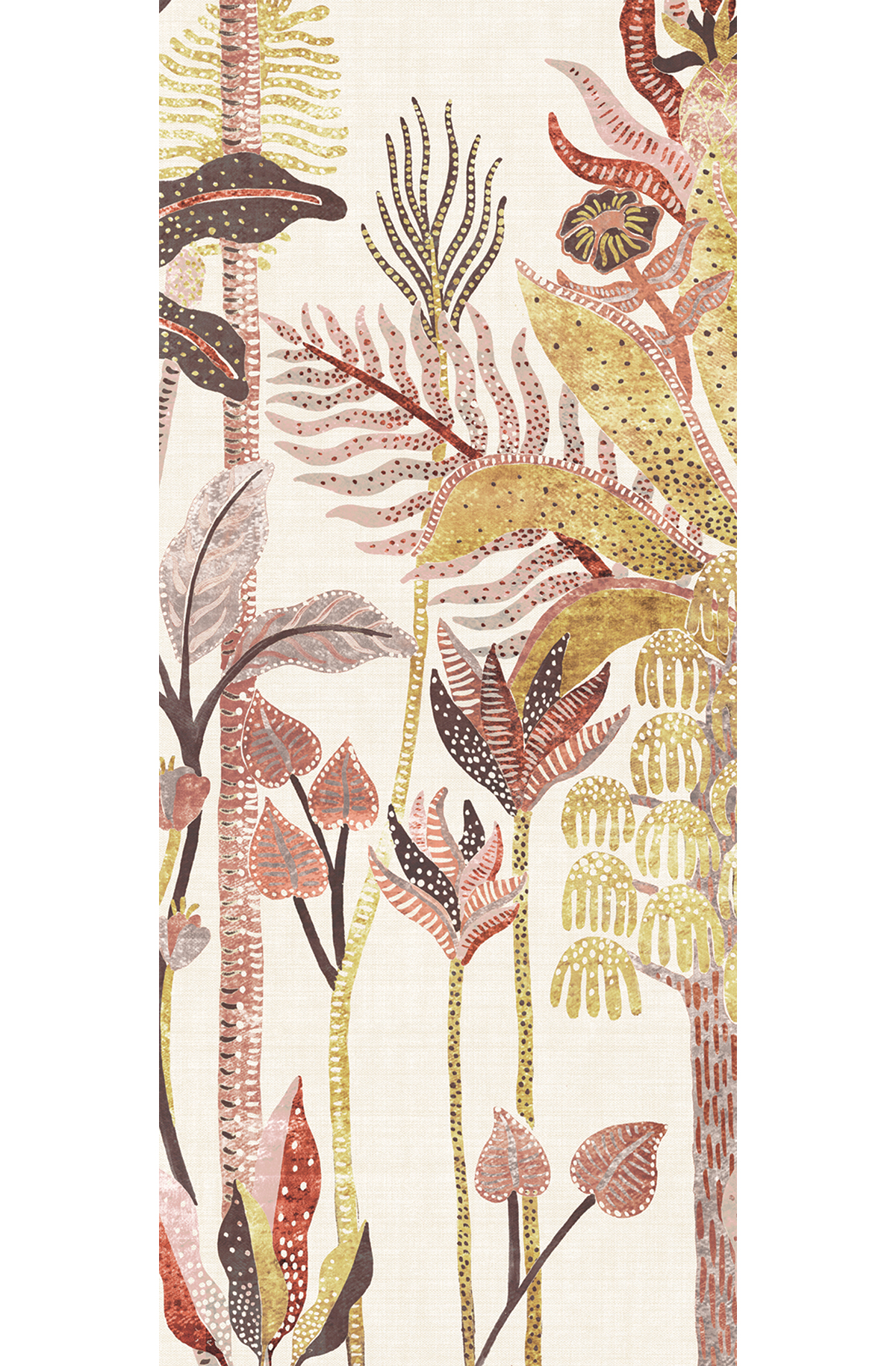 Papier peint panoramique Arbres Tropicaux Parque rose vert - A H300 - Havana de Masureel | Réf. MAS-DGHAV2031