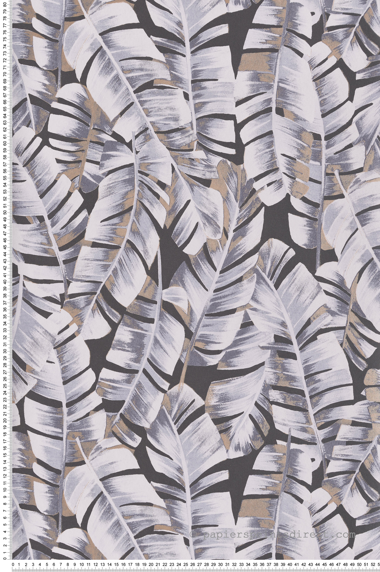 Papier peint Feuille Palme Folium gris - Botanica de Casadéco | Réf. BOTA85949852