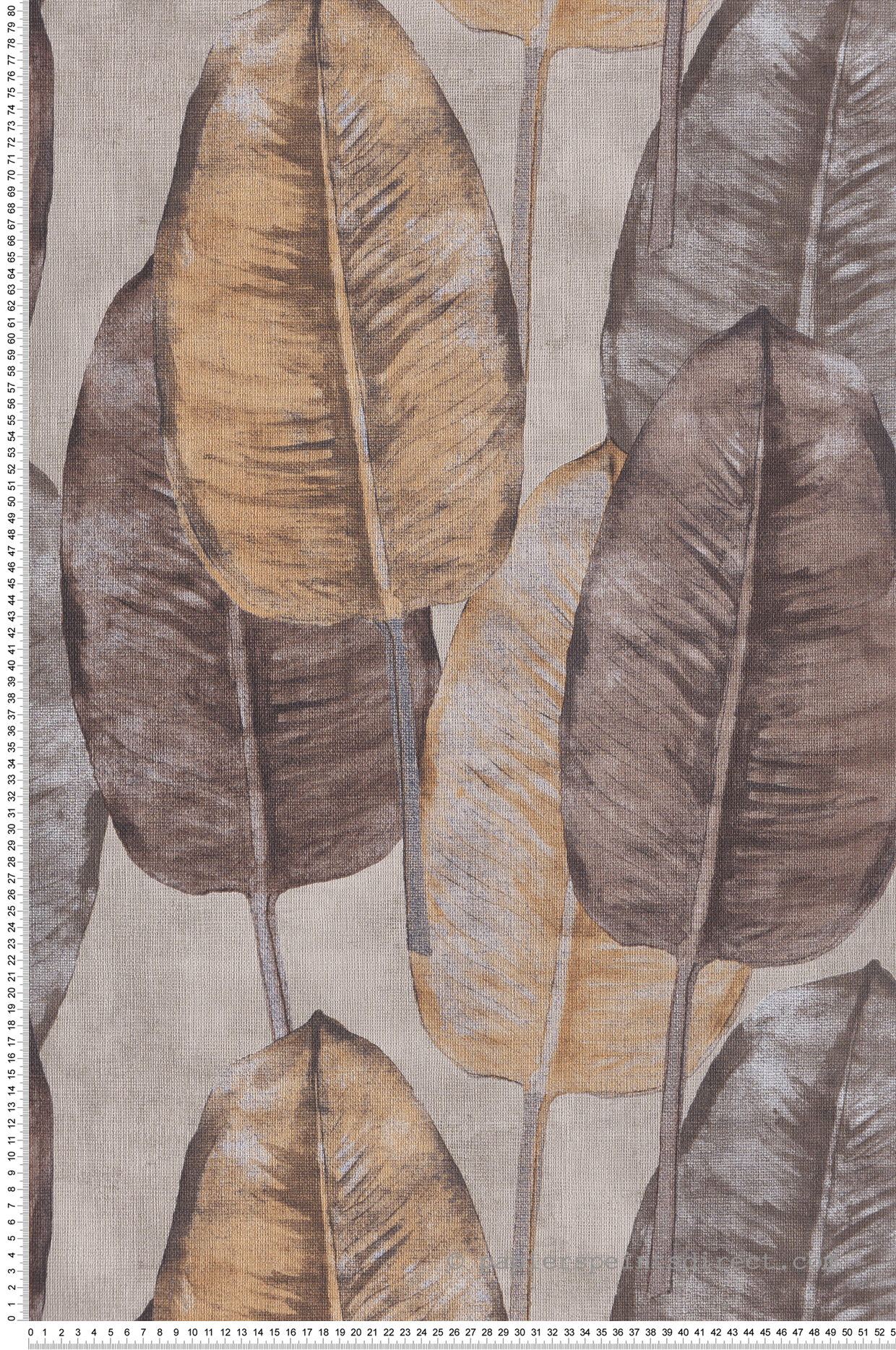 Papier peint Feuille de Bananier ocre marron - Maori de Montecolino | Réf. MC-TA25082