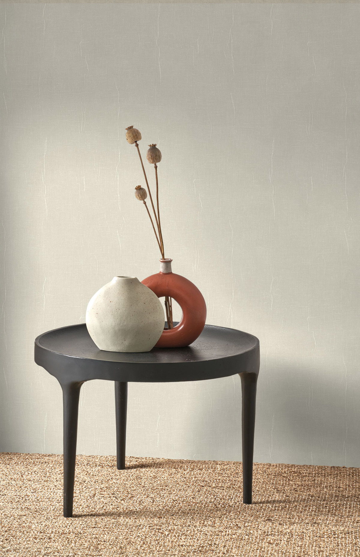 Papier peint Uni Etamine gris clair mastic - Etamine de Casadéco | Réf. ETAM200259229