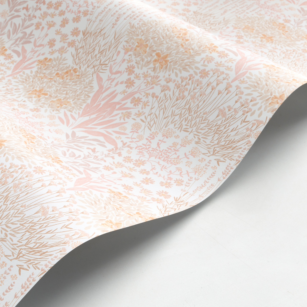 Papier peint Dessin Fleur Feuille rose nude - Once Upon A Time de Casadéco | Réf. OUAT88304419