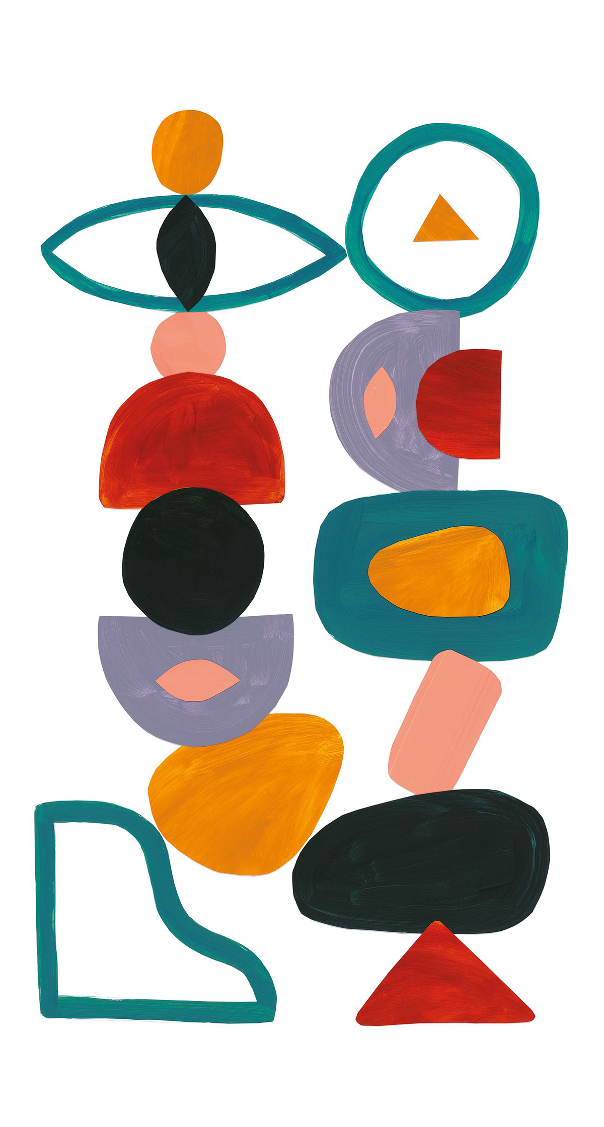 Papier peint panoramique Géométrique Totem bleu - Beauty Full Image 2 de Casadéco | Réf. BFMA87028512