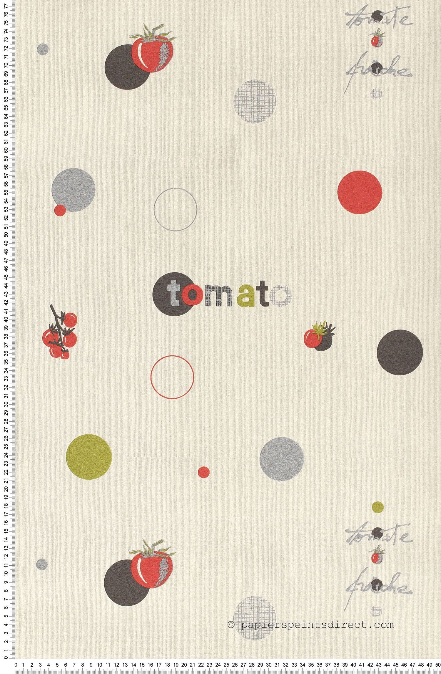 Tomato  - Papier peint Aquamura de Lutèce