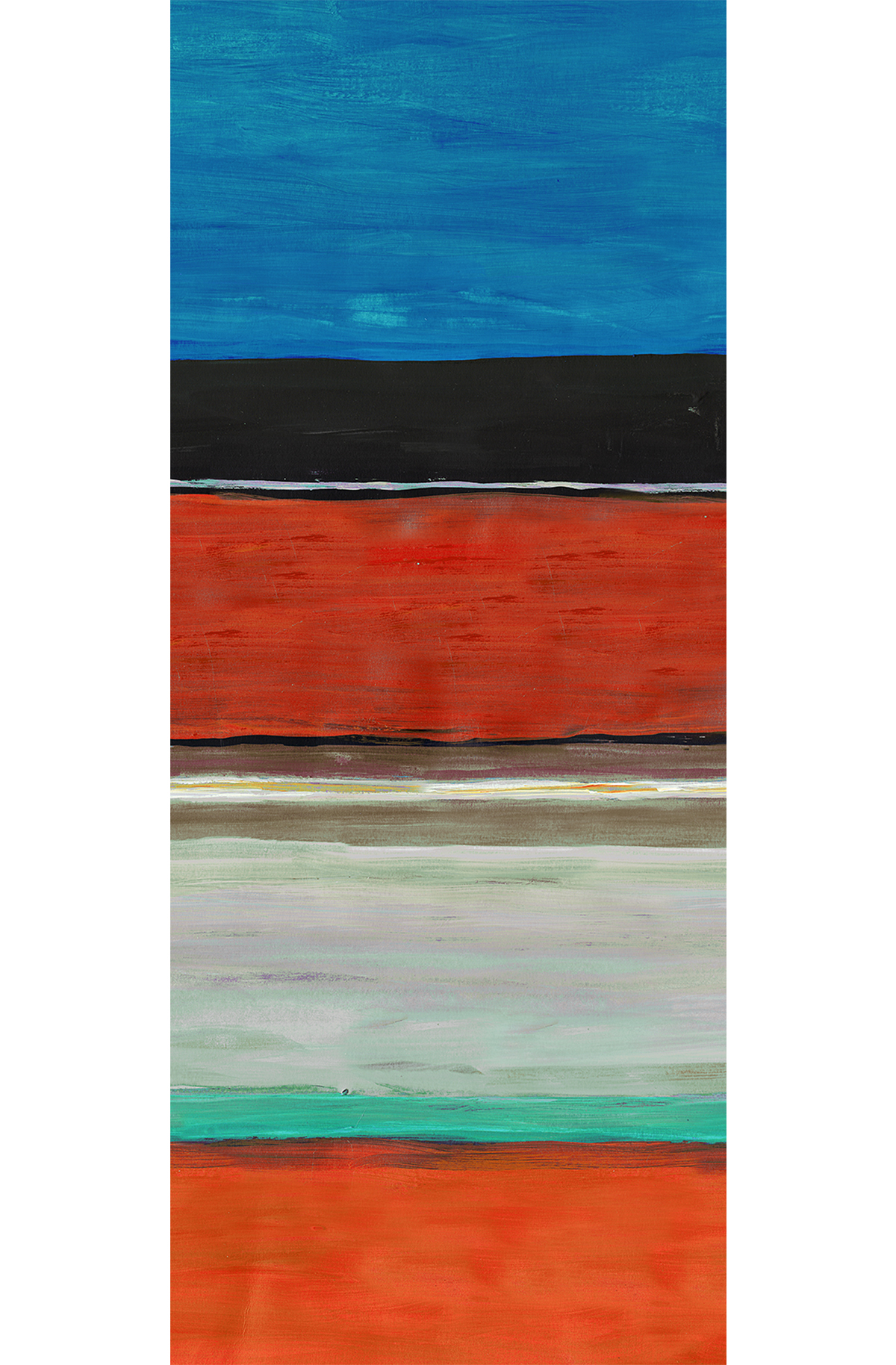 Papier peint panoramique Bande Abstraite Terava orange - A H260 - Wall Designs IV de Masureel | Réf. MAS-DG4TER1021-260