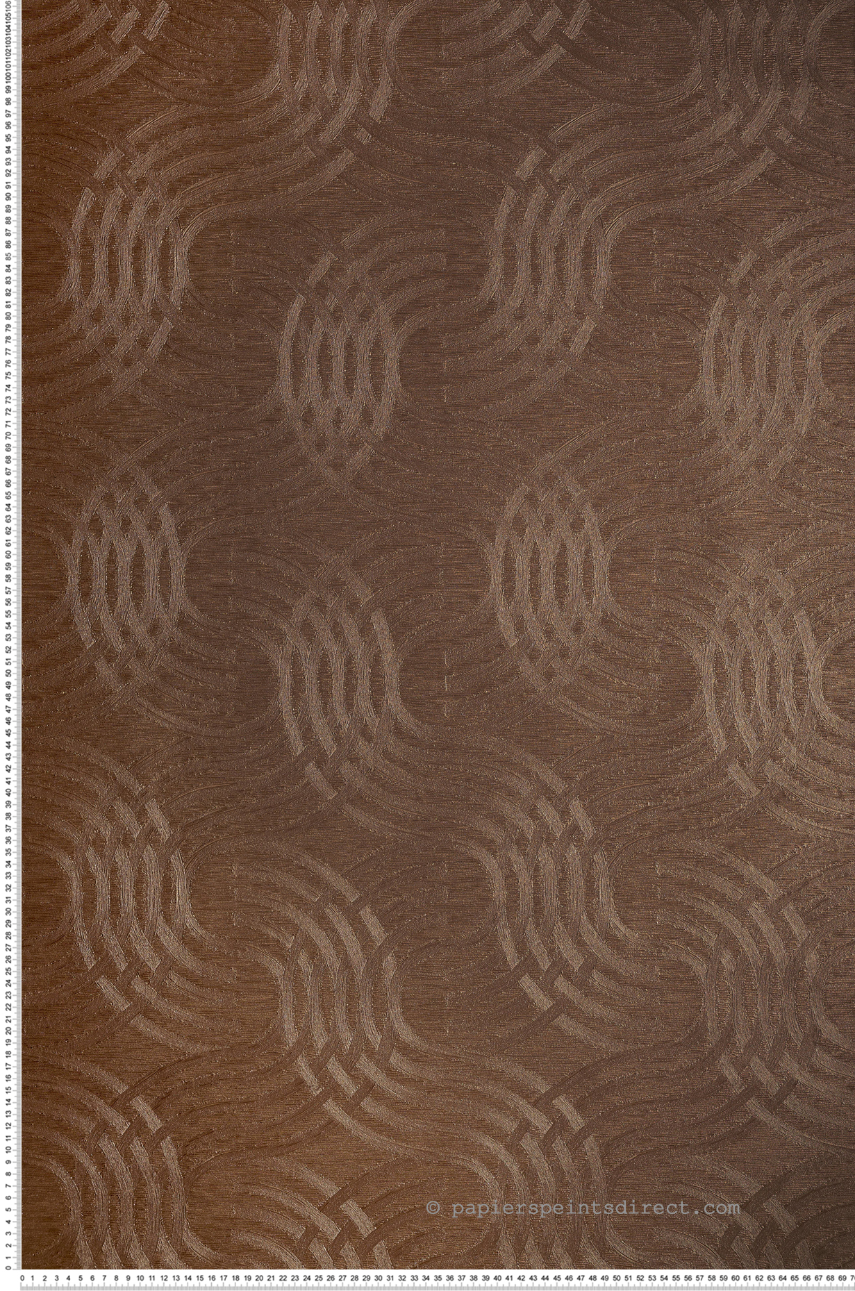 Papier peint Mouvement Auraria cuivré - Métal de Casamance | Réf. CAS-75792446