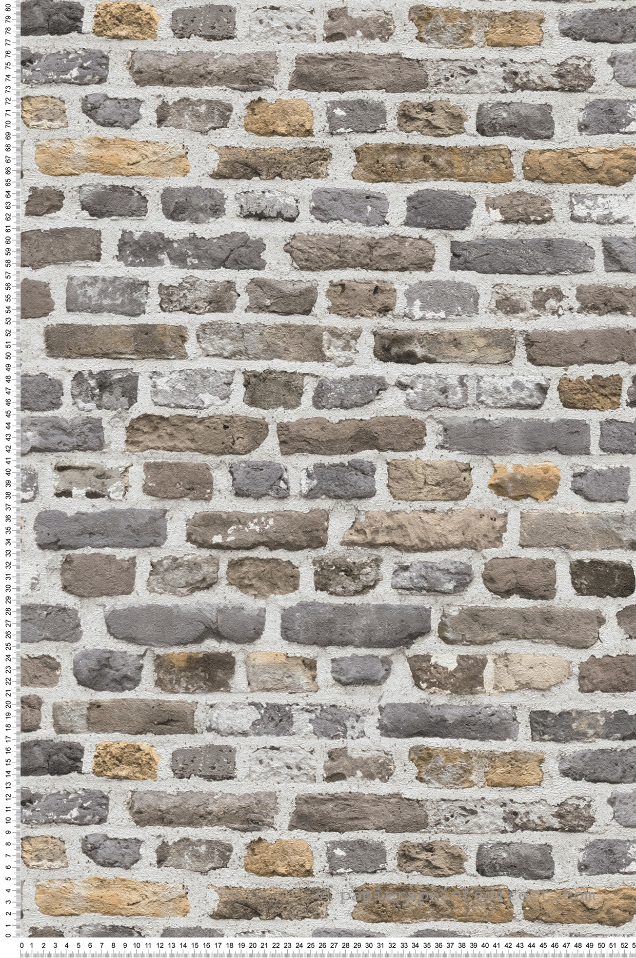 Papier peint Briquette Stone gris foncé - The BOS d'A.S. Création | Réf. AS-388292