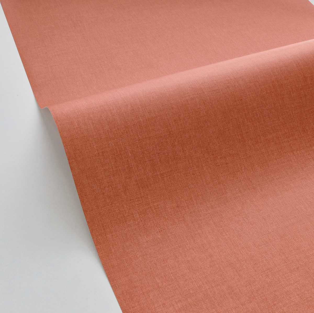 Papier peint Uni Lin orange argile - Les Minis Mondes de Casélio AMBV | Réf. MNM100604313