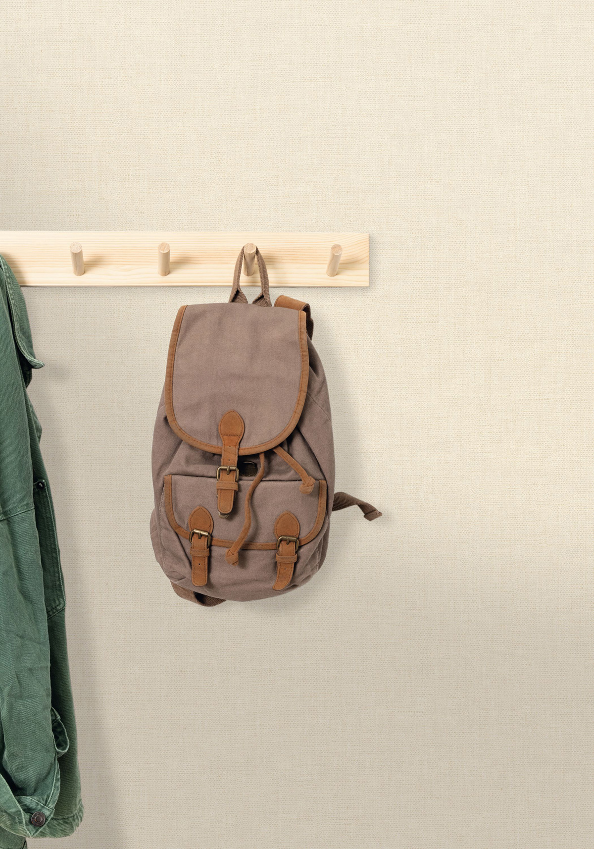 Papier peint Faux Uni Tissage beige coton - Twist de Casélio | Réf. TST103221498