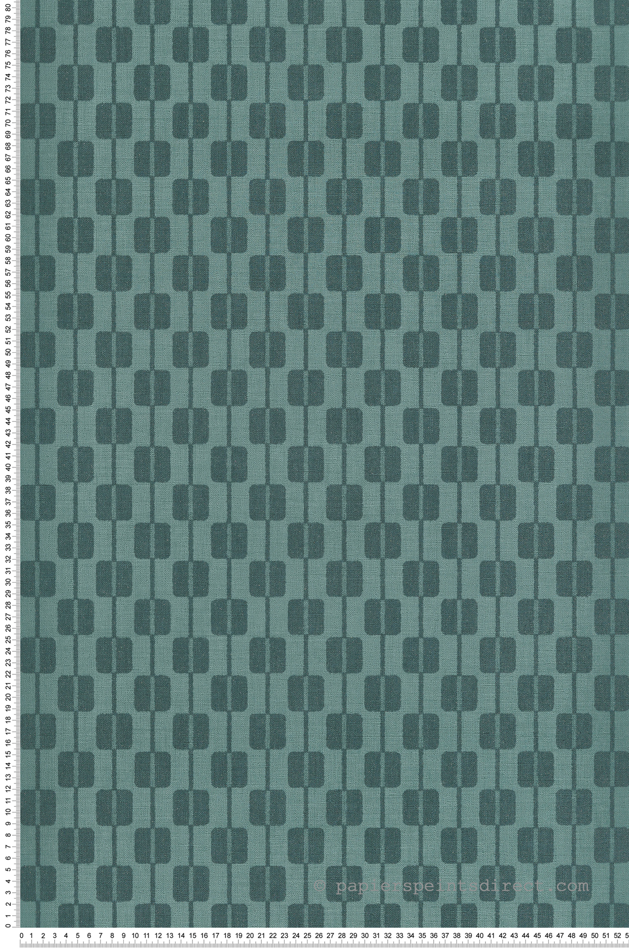 Papier peint Forme Rétro bleu canard vert - Seven de Montecolino | Réf. MC-30175