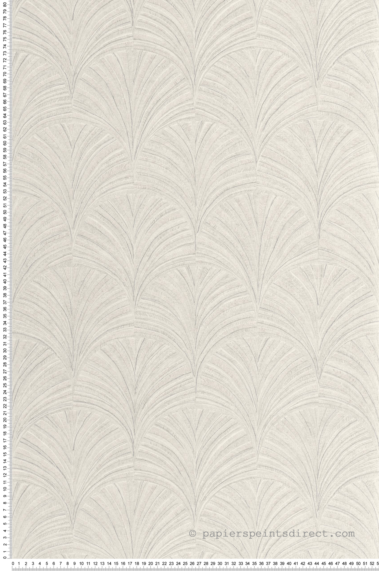 Papier peint Art Déco Vibration blanc argenté - Symphony de Casélio | Réf. SYM107030095