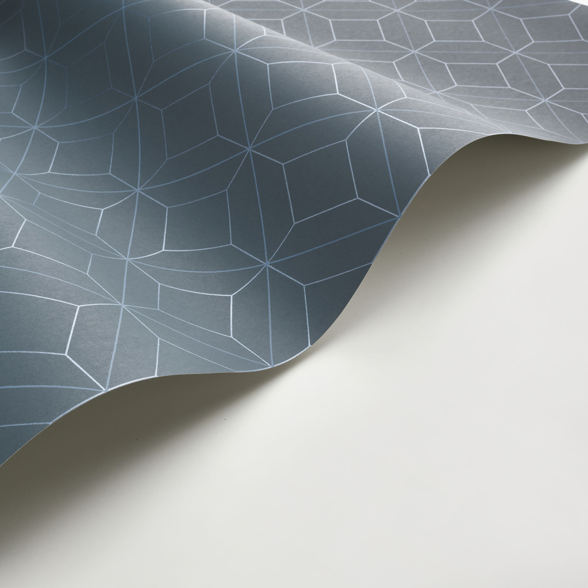 Papier peint Losanges Precision Métallisé bleu marine - Alchimie de Casadéco AMB4| Réf. ALMI89966666