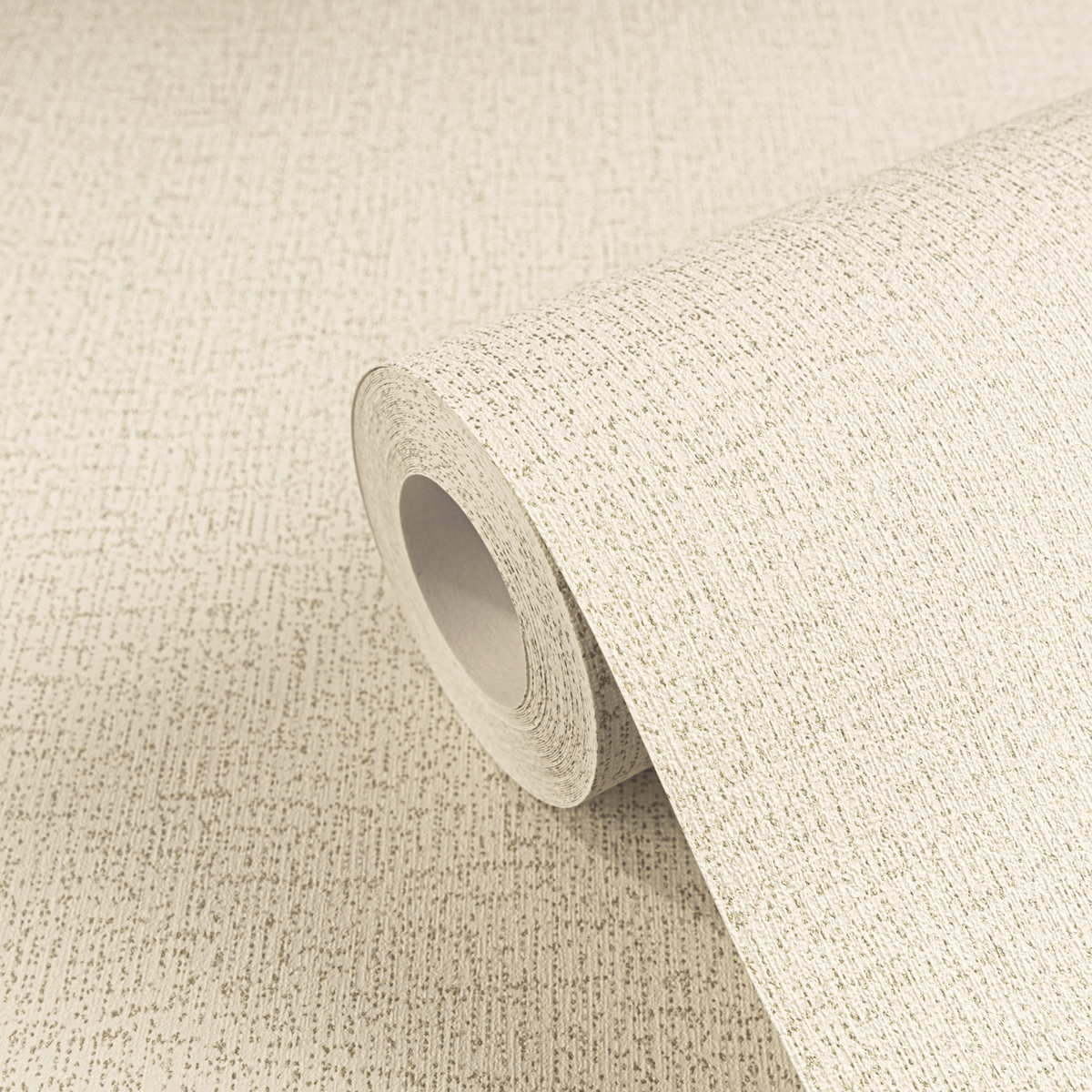 Papier peint Uni Paillette Métallisé blanc cassé doré - Cosmoliving d'A.S. Création ZOOM | Réf. AS-790652