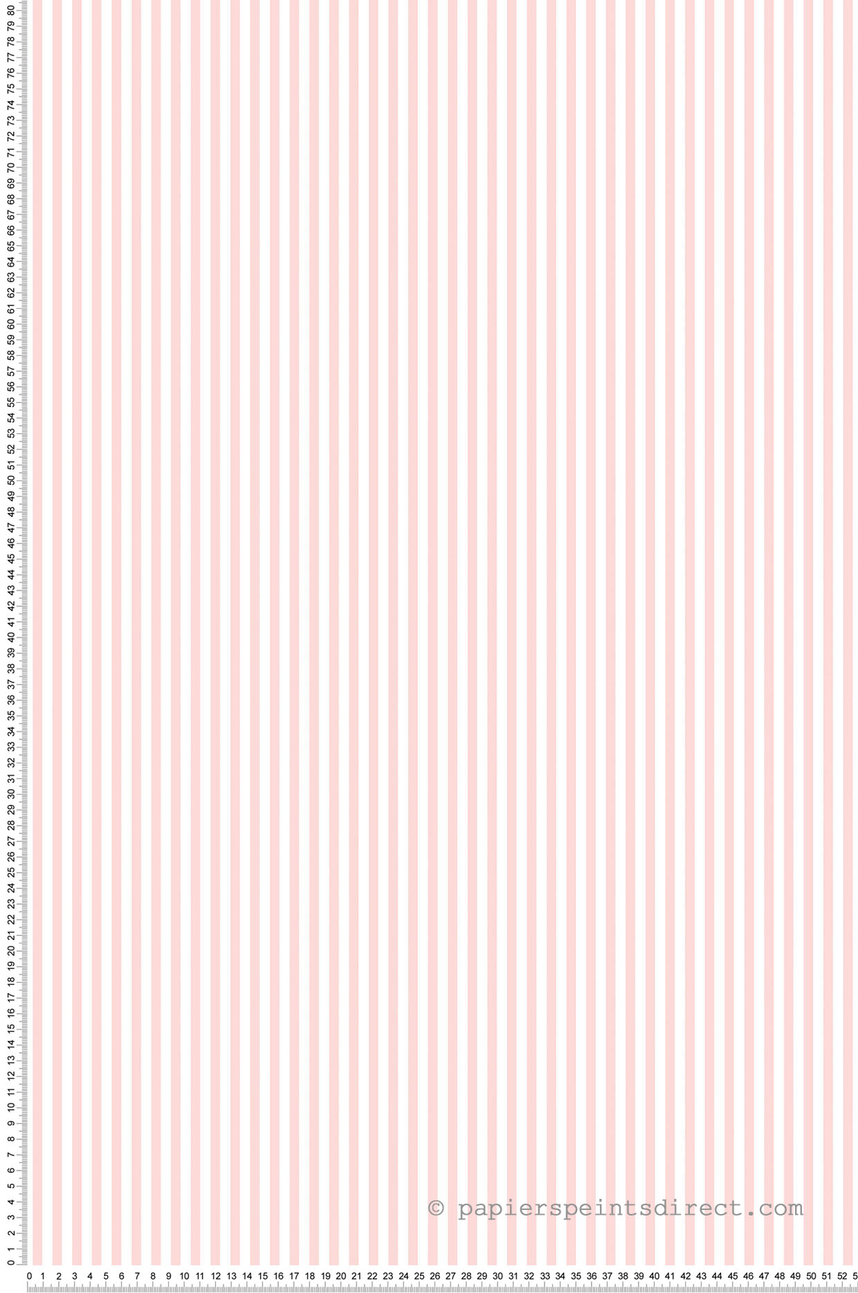 Papier peint Rayures bicolores rose et blanc - Miniatures de Lutèce | Réf. LTC-G67912