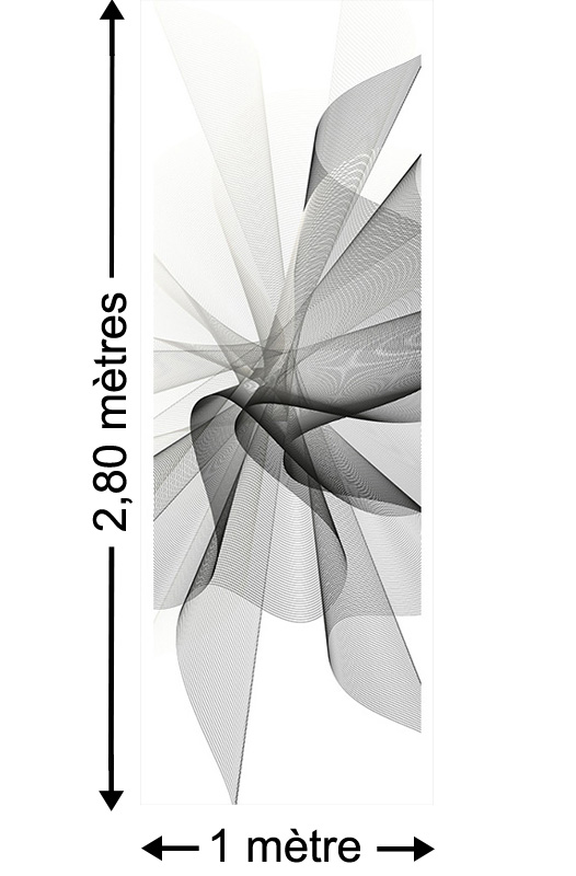 Explosion, Noir - Papier peint lé unique