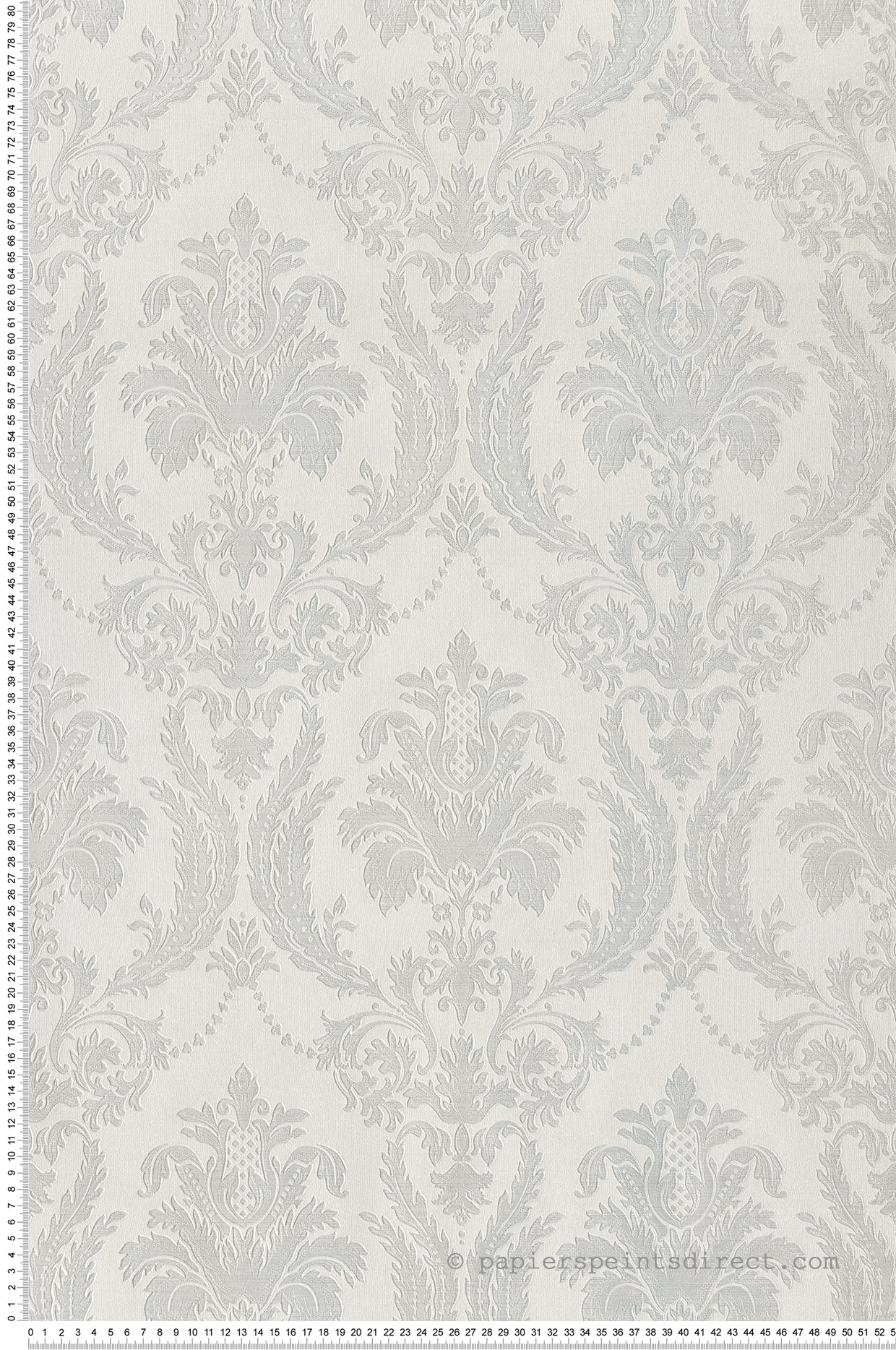 Papier peint Médaillon Baroque gris vert d'eau - Scala de Montecolino | Réf. MC-28806