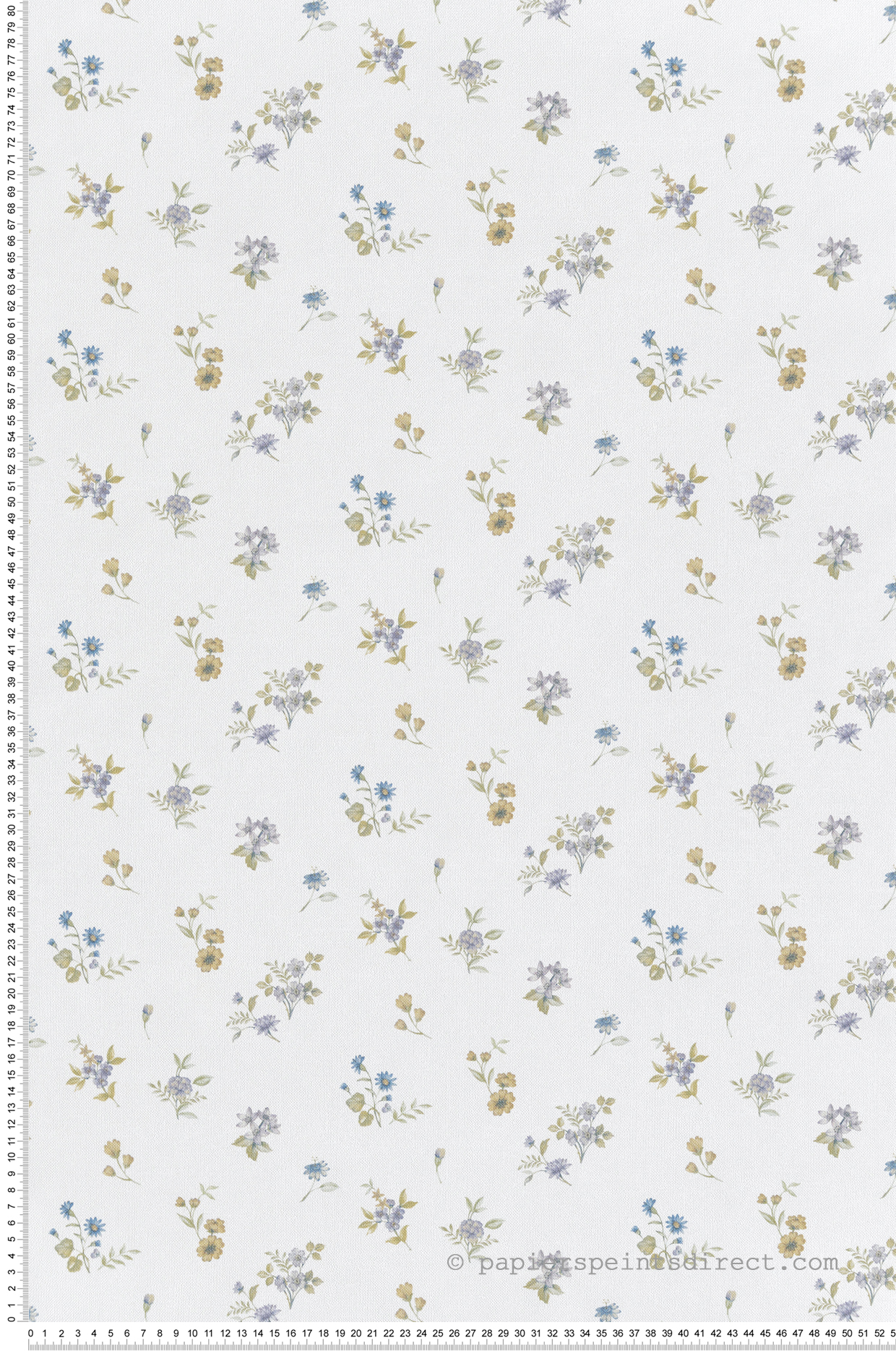 Papier peint Vintage Petite Fleur bleu violet - Garden Party 2 de Montecolino | Réf. MC-8361