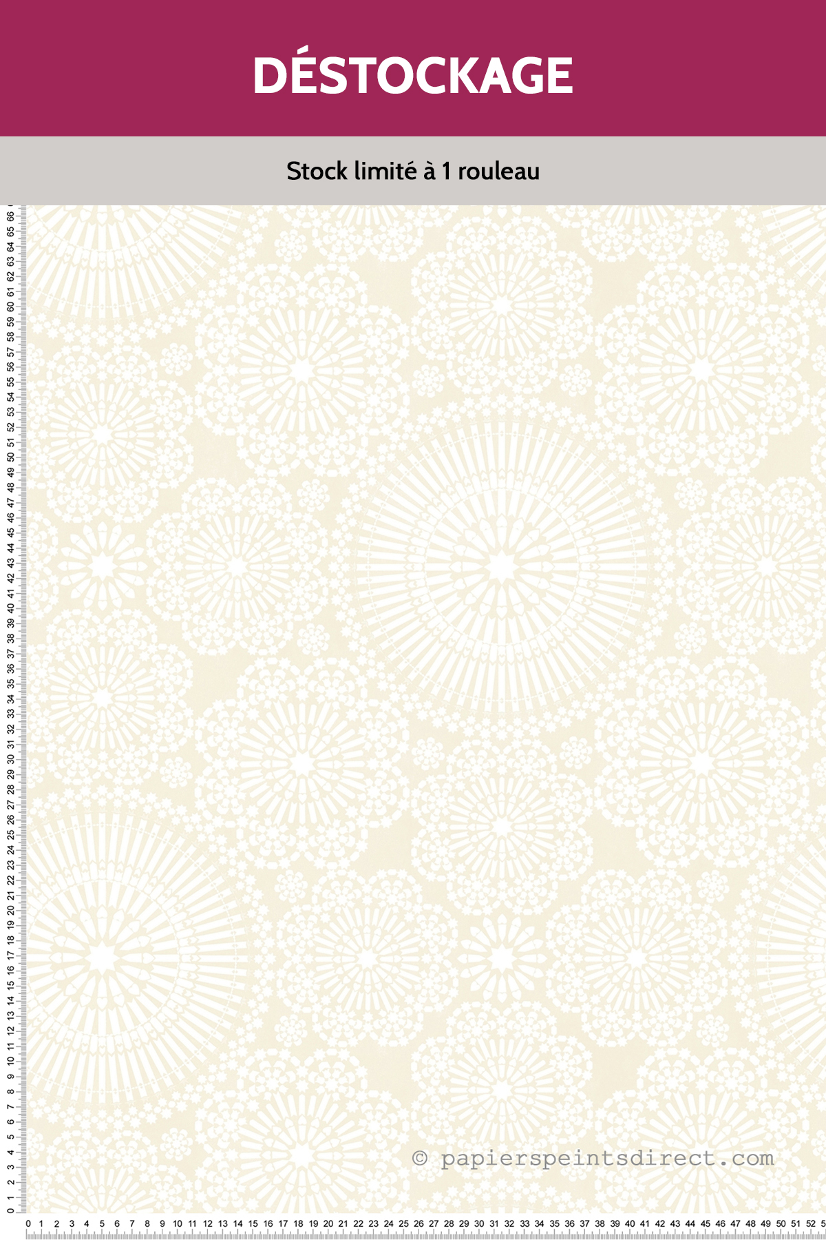 Papier Peint Destockage - Mandala lin - It's Time to Dance