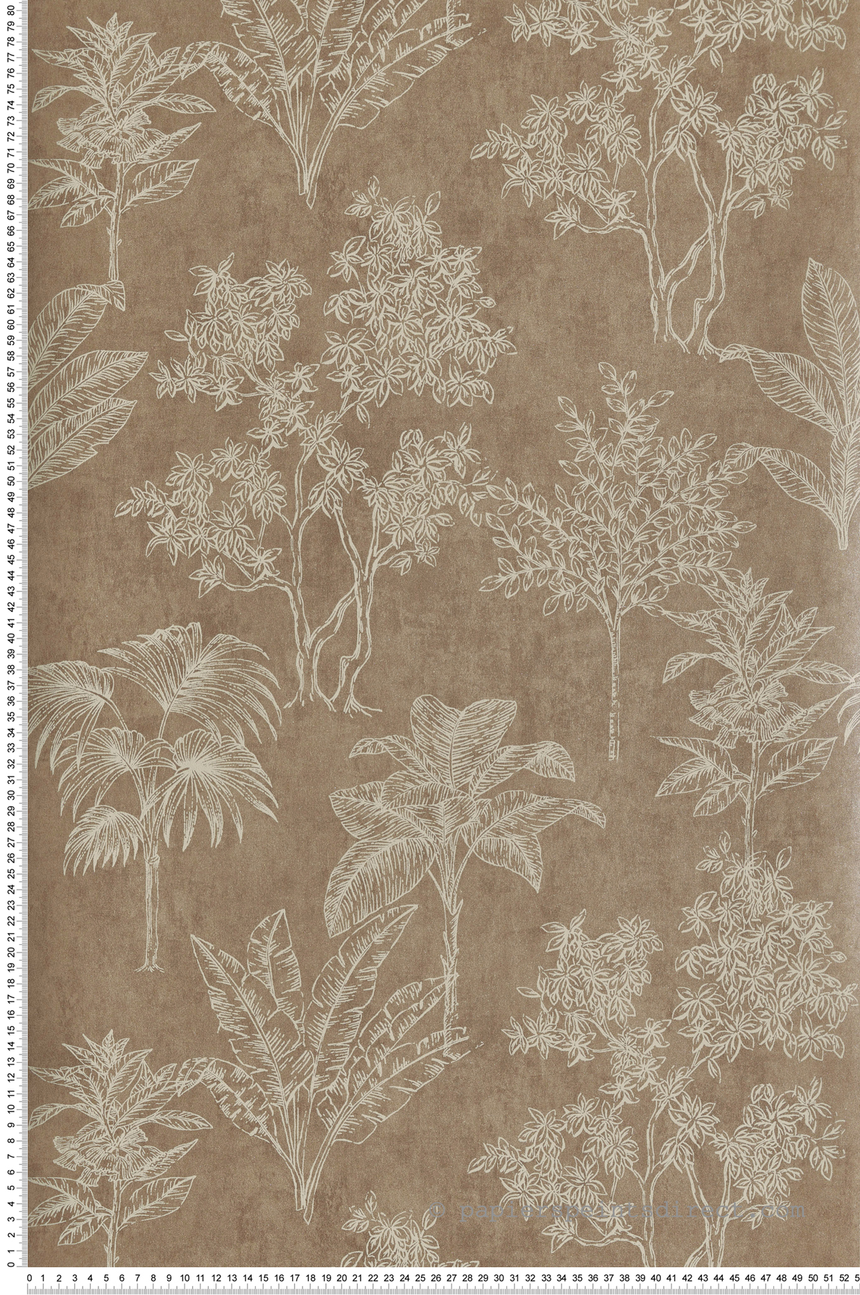 Papier peint Arbre Feuillage taupe irisé - Attitude de Lutèce | Réf. LTC-DWP0361-02