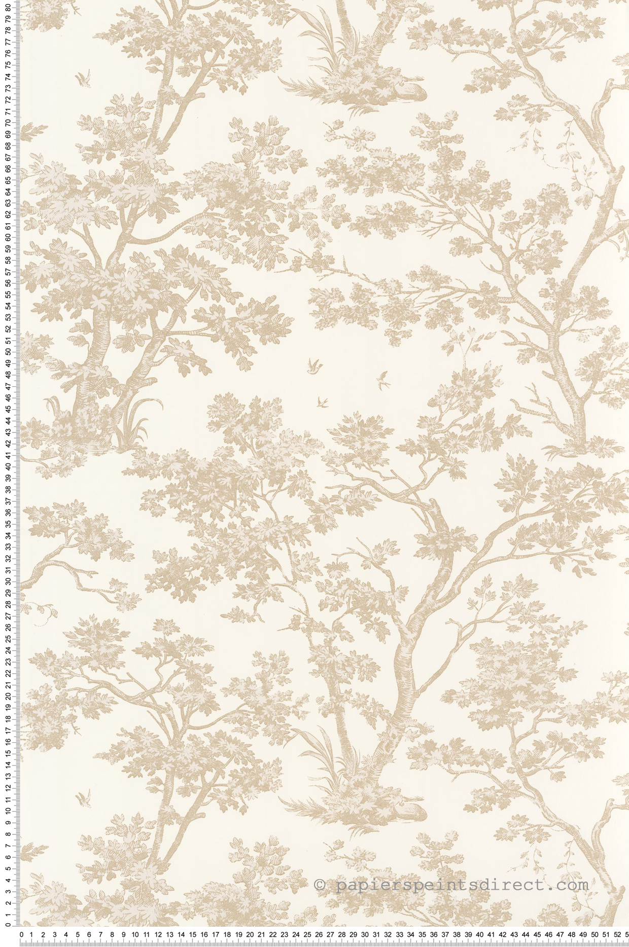 Papier peint Arbre beige - Les Belles Toiles De Jouy 2 de Casadéco | Réf. BTJD81521122
