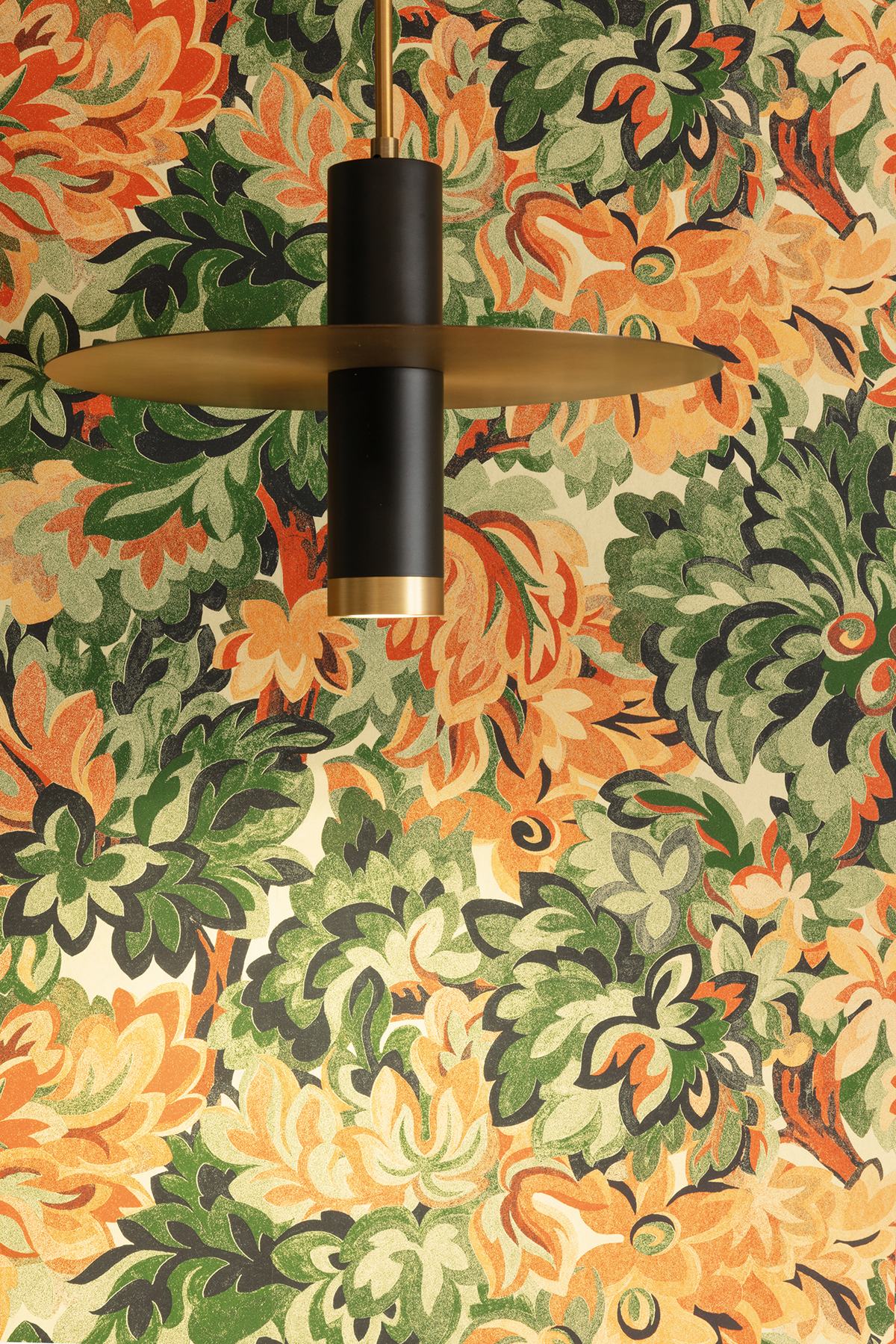 Papier peint Feuillage Graphique Idilia vert métallisé - Rhapsody de Masureel AMB2 | Réf. MAS-RHA006