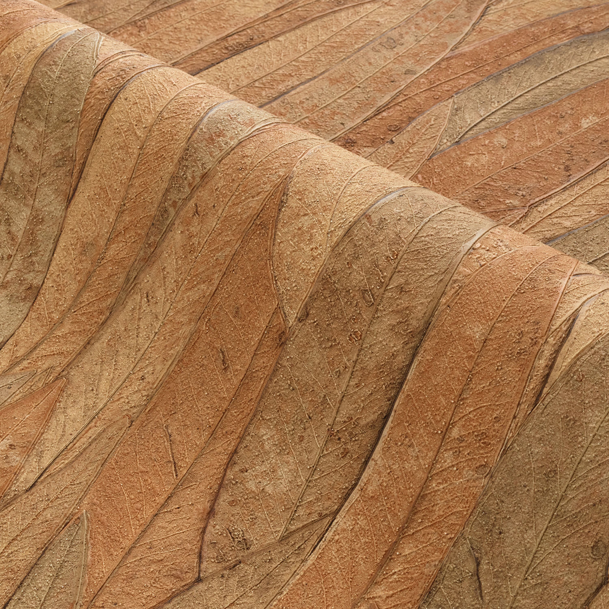 Papier peint Feuille Neluwa terracotta - Golfe du Bengale de Casamance | Réf. CAS-75961426