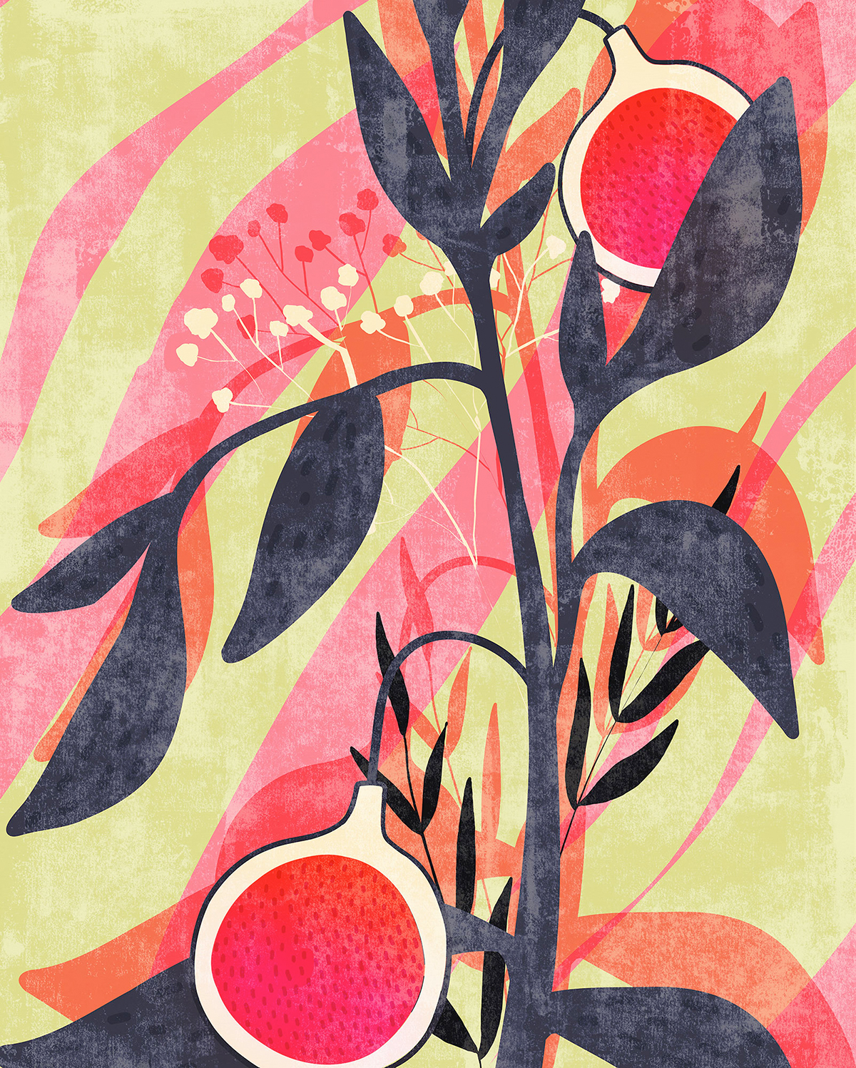 Papier peint panoramique Arbre Fruitier Bonbons aux fruits - Papier peint Komar Le Jardin