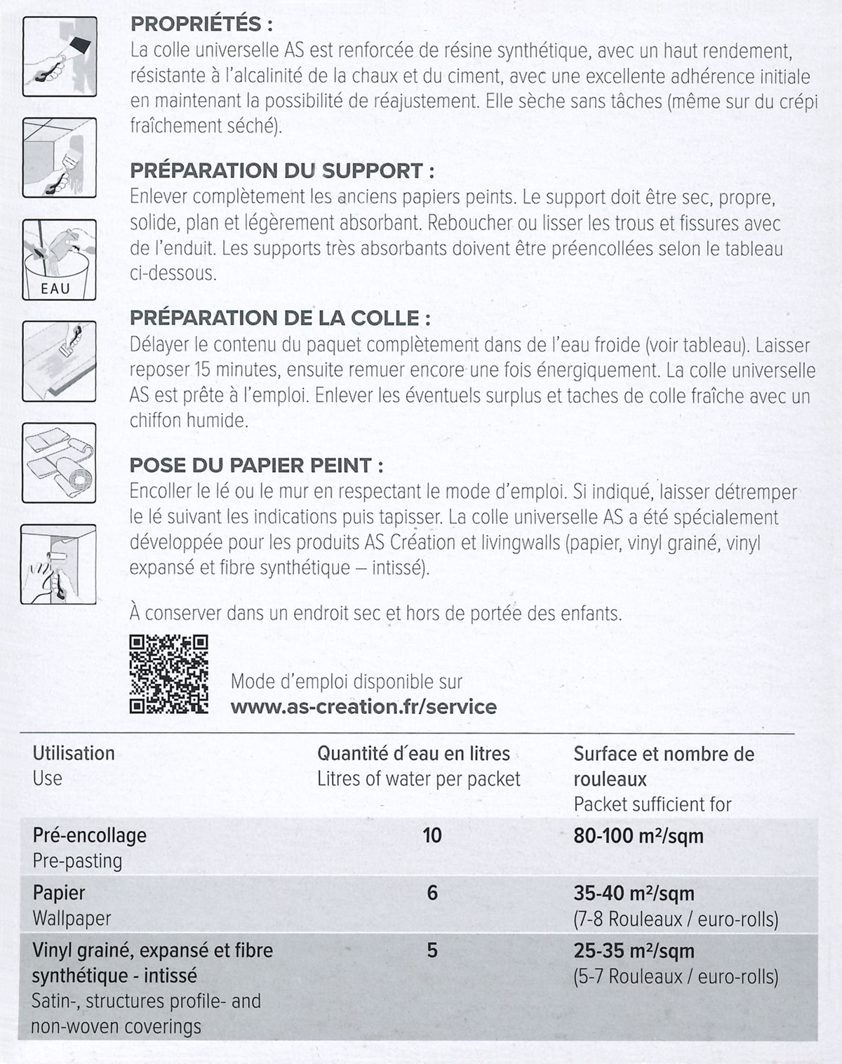 Colle tous papiers peints - A.S. Création