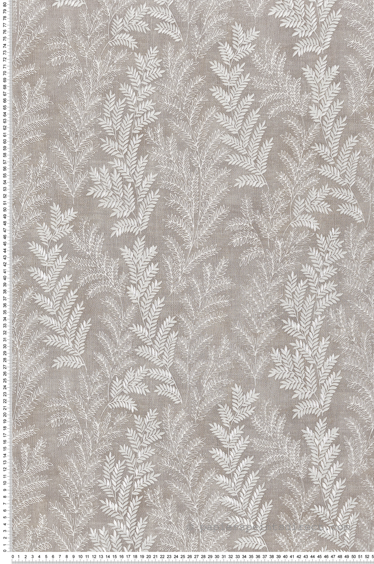 Papier peint Feuillage et Fond Tacheté gris, blanc et pailleté - Grand Classic de Montecolino | Réf. MC-Z66815