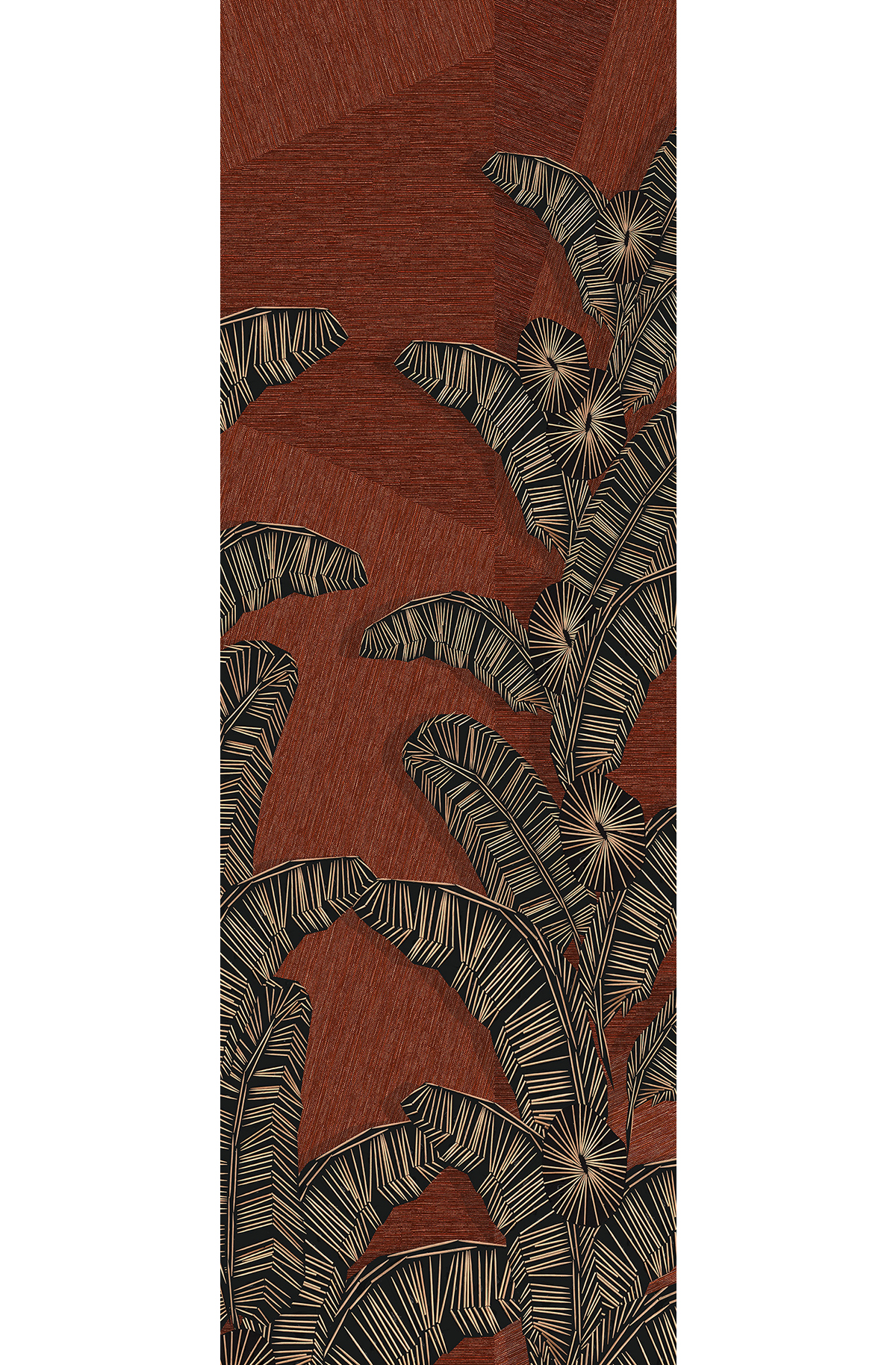 Papier peint panoramique Palme Graphique Yucatan brique - A H260 - Amani de Masureel | Réf. MAS-DGAMA2031-260