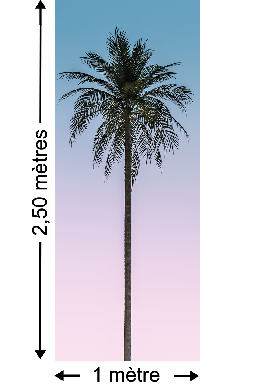 Papier peint palmier Skyhigh Panel - Papier peint lé unique Komar