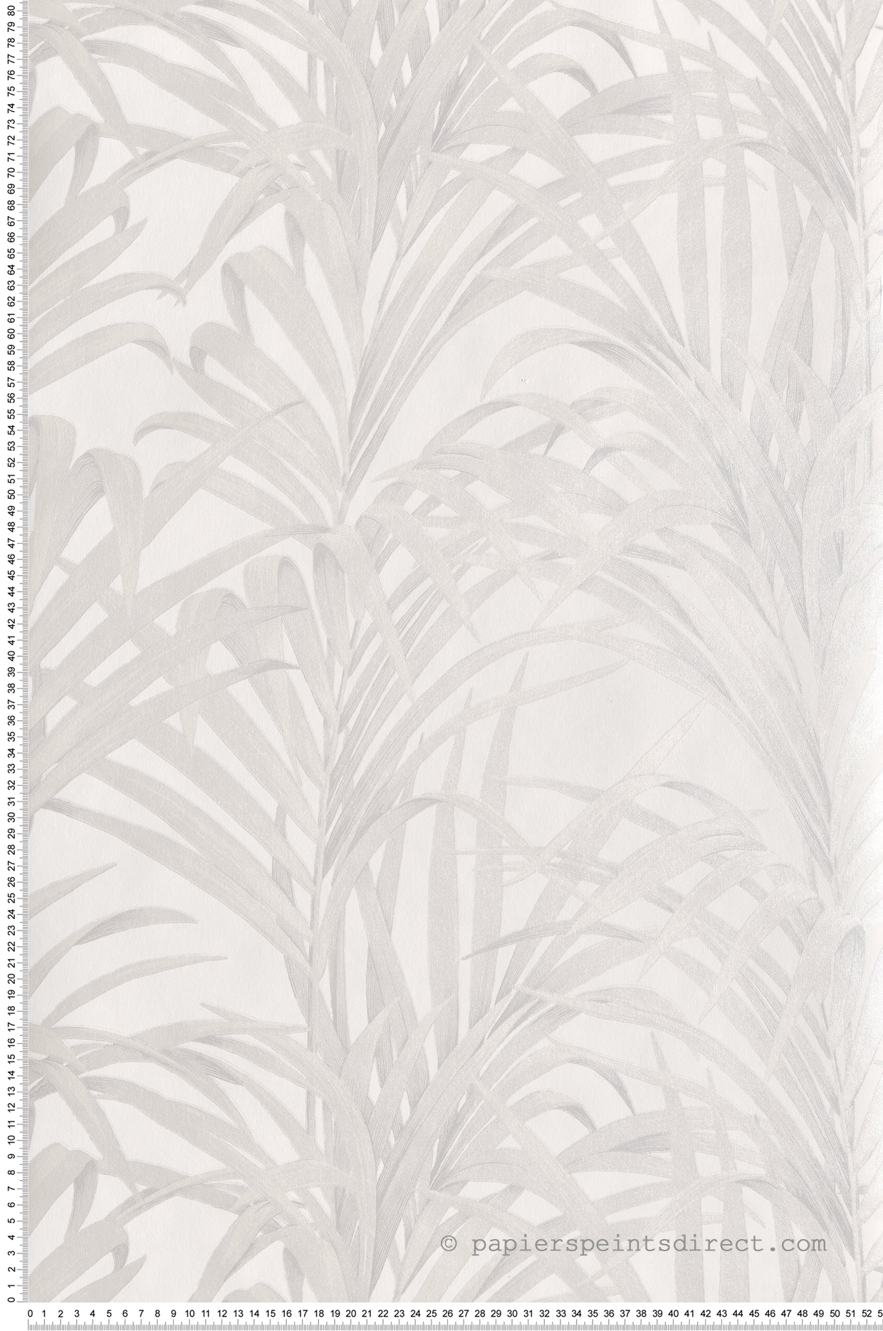 Papier peint Feuillages Fougères blanc argent - 1930 de Casadéco | Réf. MNCT28920101