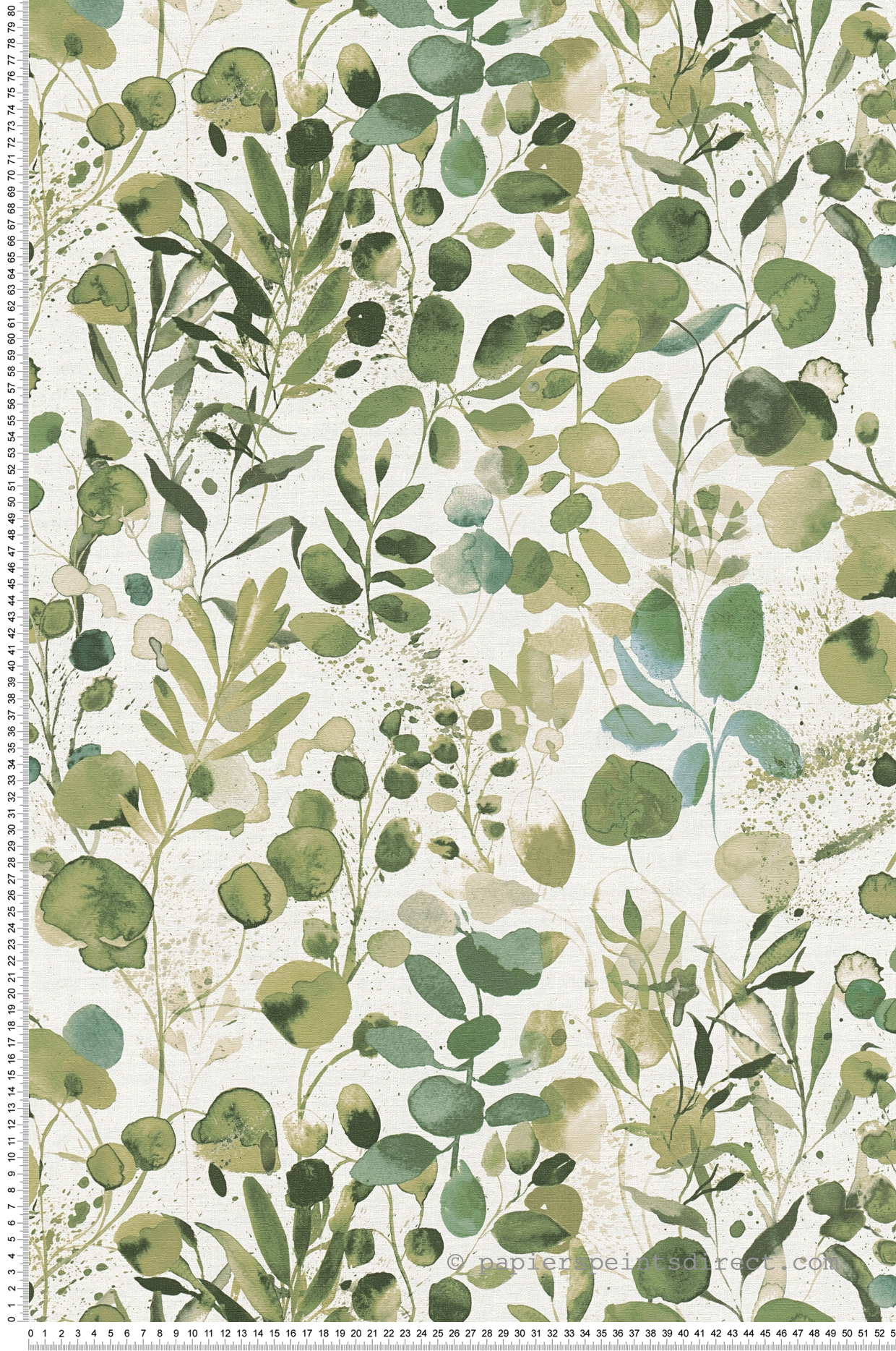 Papier peint Herbier Aquarelle vert - Aquarell Dreams d'A.S. Création | Réf. AS-396971