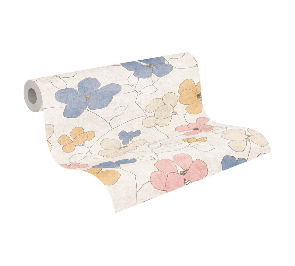 Papier peint Scandinave Fleurs Anémones multicolore - Nordic Feeling d'A.S. Création ROLL | Réf. AS-791472
