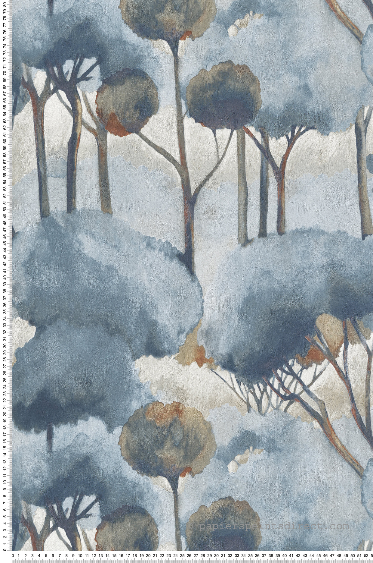 Papier peint Forêt des Landes bleu orage - Sentier des Dunes de Casadéco | Réf. SENT200926312