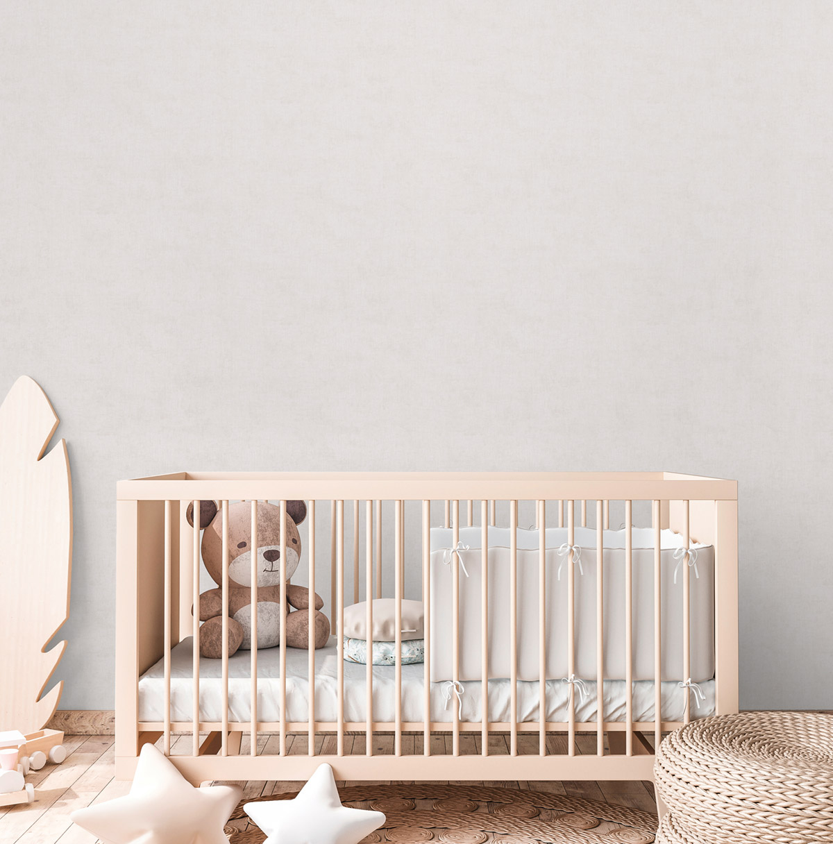 Papier peint Faux Uni Patine beige lin - Lilly & Luis d'A.S. Création AMB2 | Réf. AS-771782