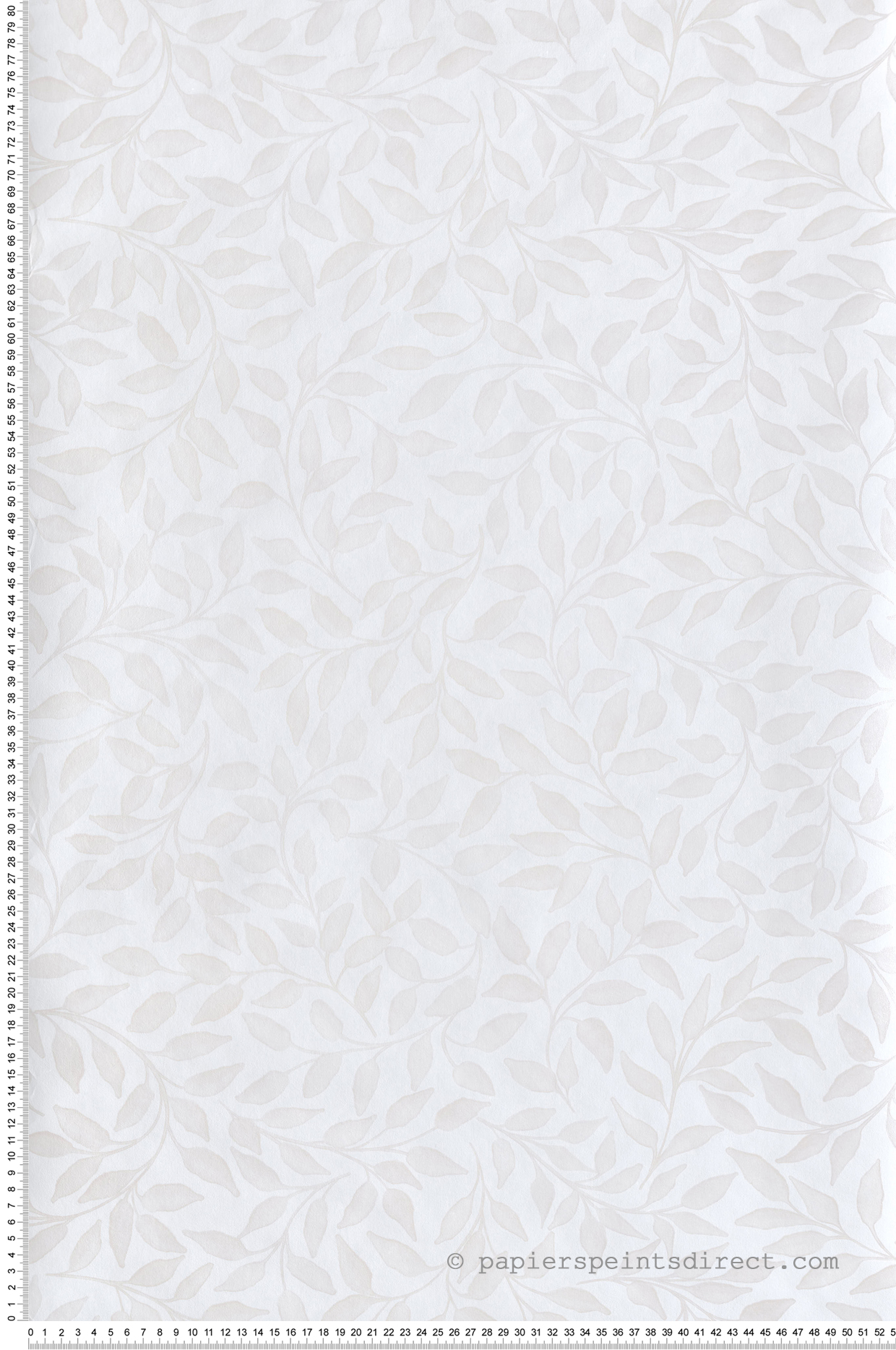 Papier peint Feuille Rameaux Printemps écru nacré - Balade de Casélio | Réf. BLD106110000