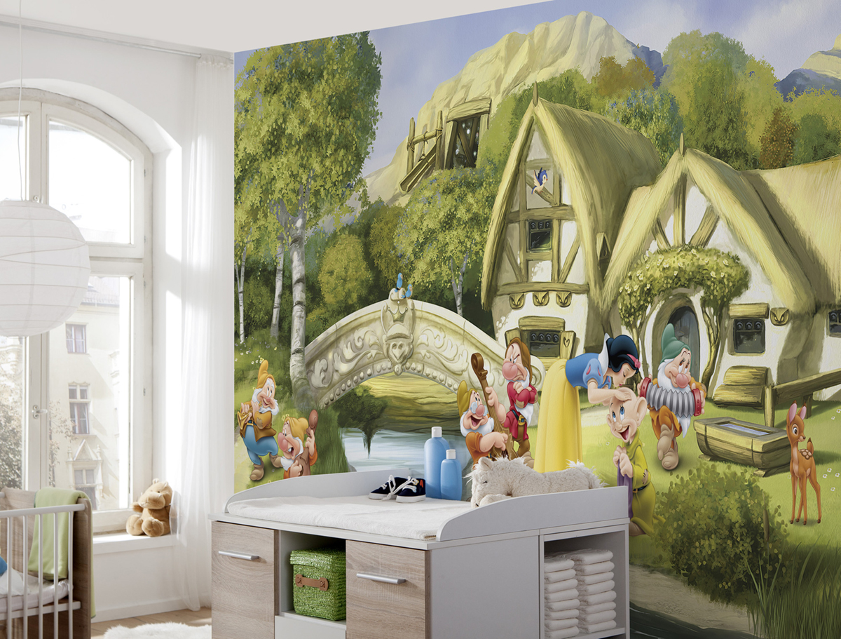 Papier peint enfant Disney Blanche Neige et les 7 nains - Papier peint Panoramique Komar