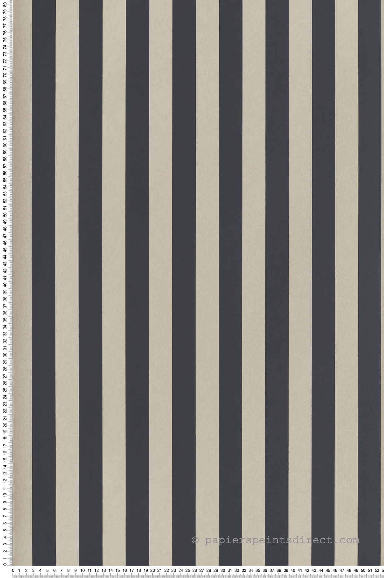 Papier peint Rayure Mate Elizabeth noir fusain - Heritage de Casadéco | Réf. HETA201249350
