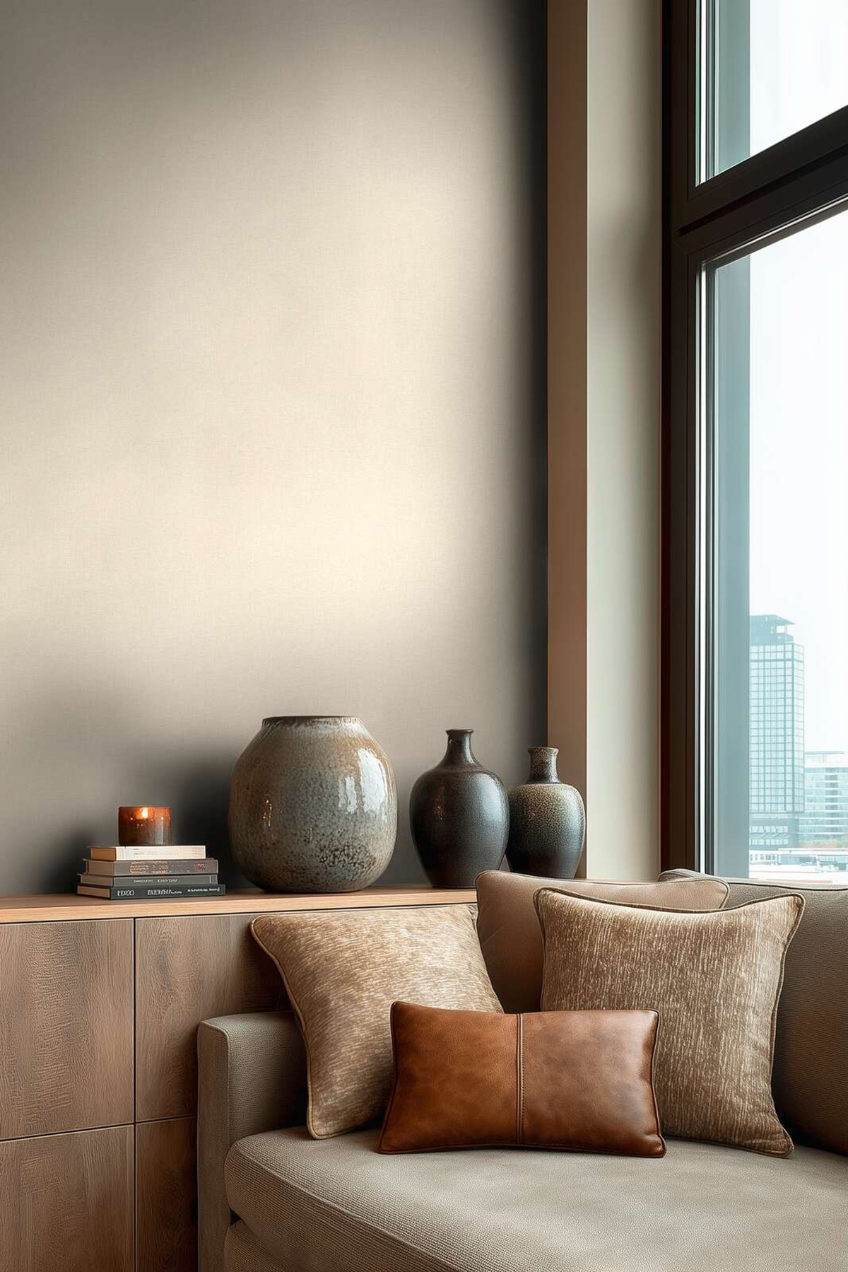 Papier peint Uni Doux grège - Vibes & Styles d'A.S. Création AMB2| Réf. AS-790102