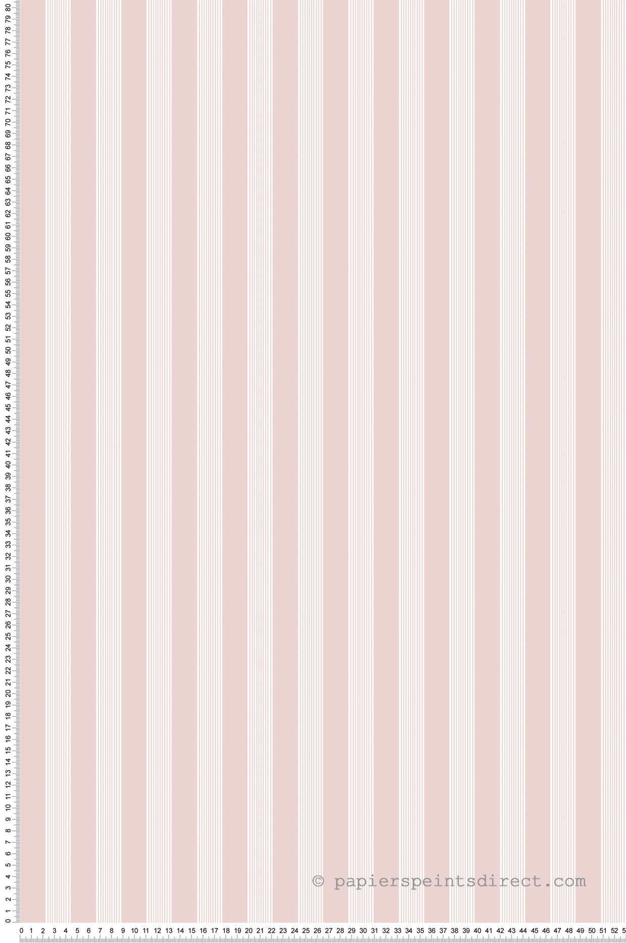 Papier peint Rayure Classique rose blanc - My Little Cottage de Montecolino | Réf. MC-M12384