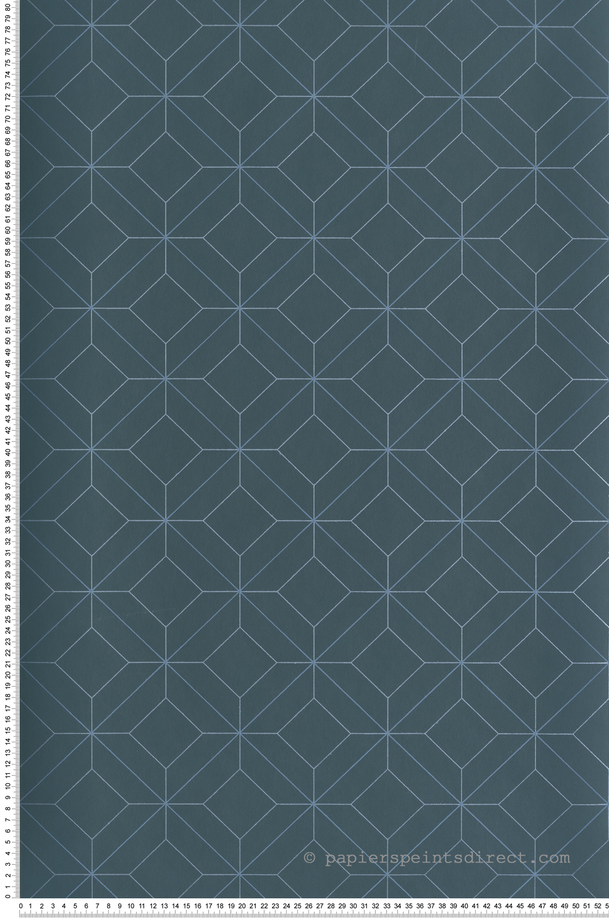 Papier peint Losanges Precision Métallisé bleu marine - Alchimie de Casadéco | Réf. ALMI89966666