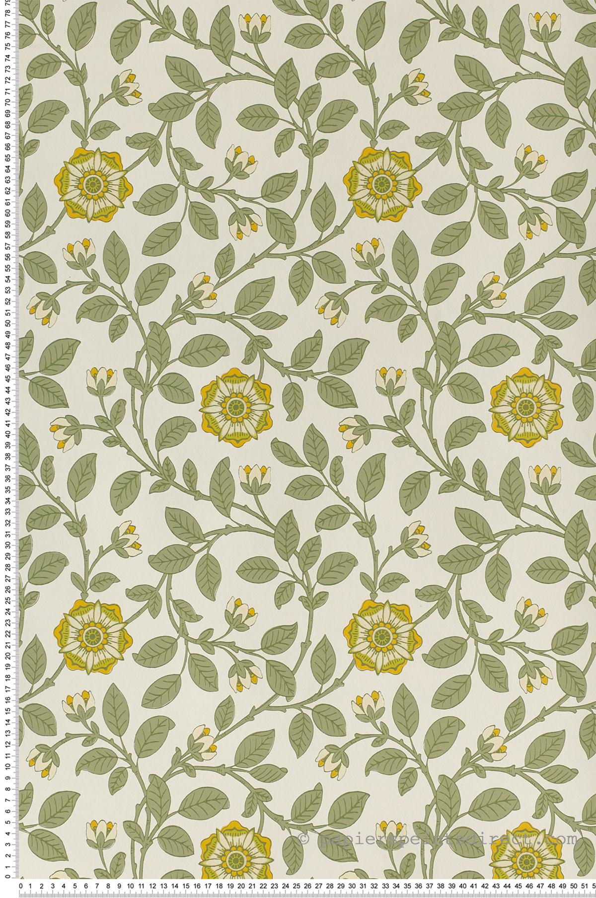 Richmond Green vert - Papier peint London Wallpapers IV de Little Greene