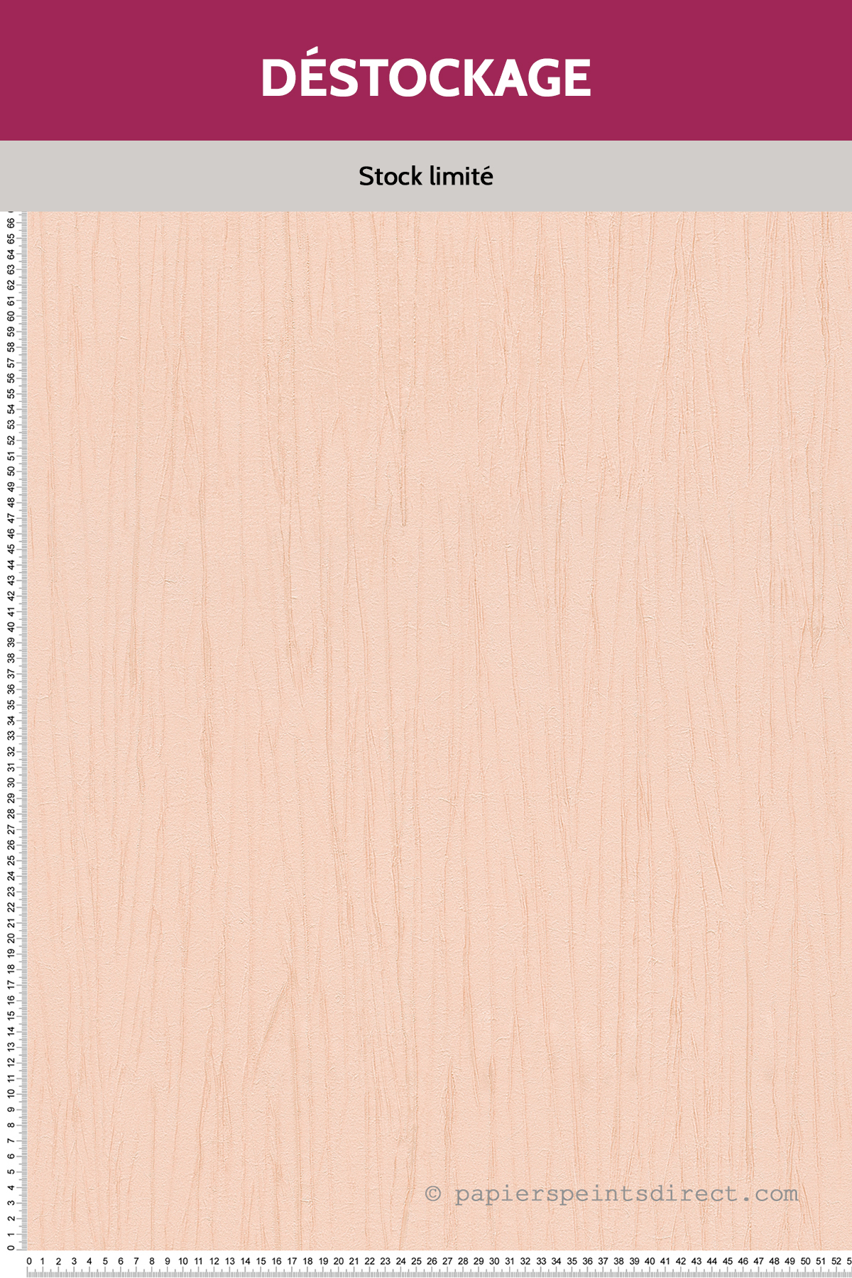 Papier peint Destockage - Uni pliure rose satiné - Romantico d'AS Création