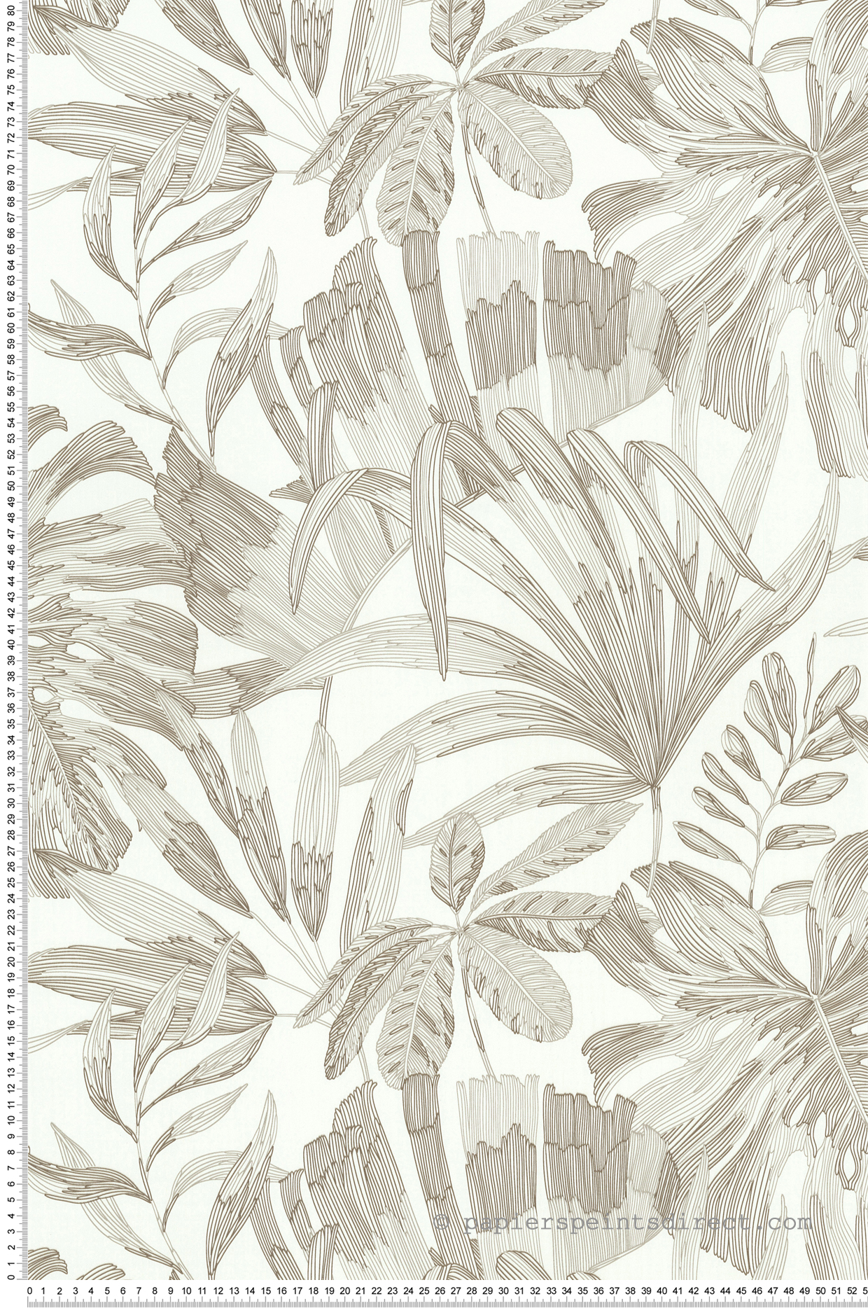 Papier peint Palmes Symphonie Tropical brun - Les Essentiels de Lutèce | Réf. LTC-51246007
