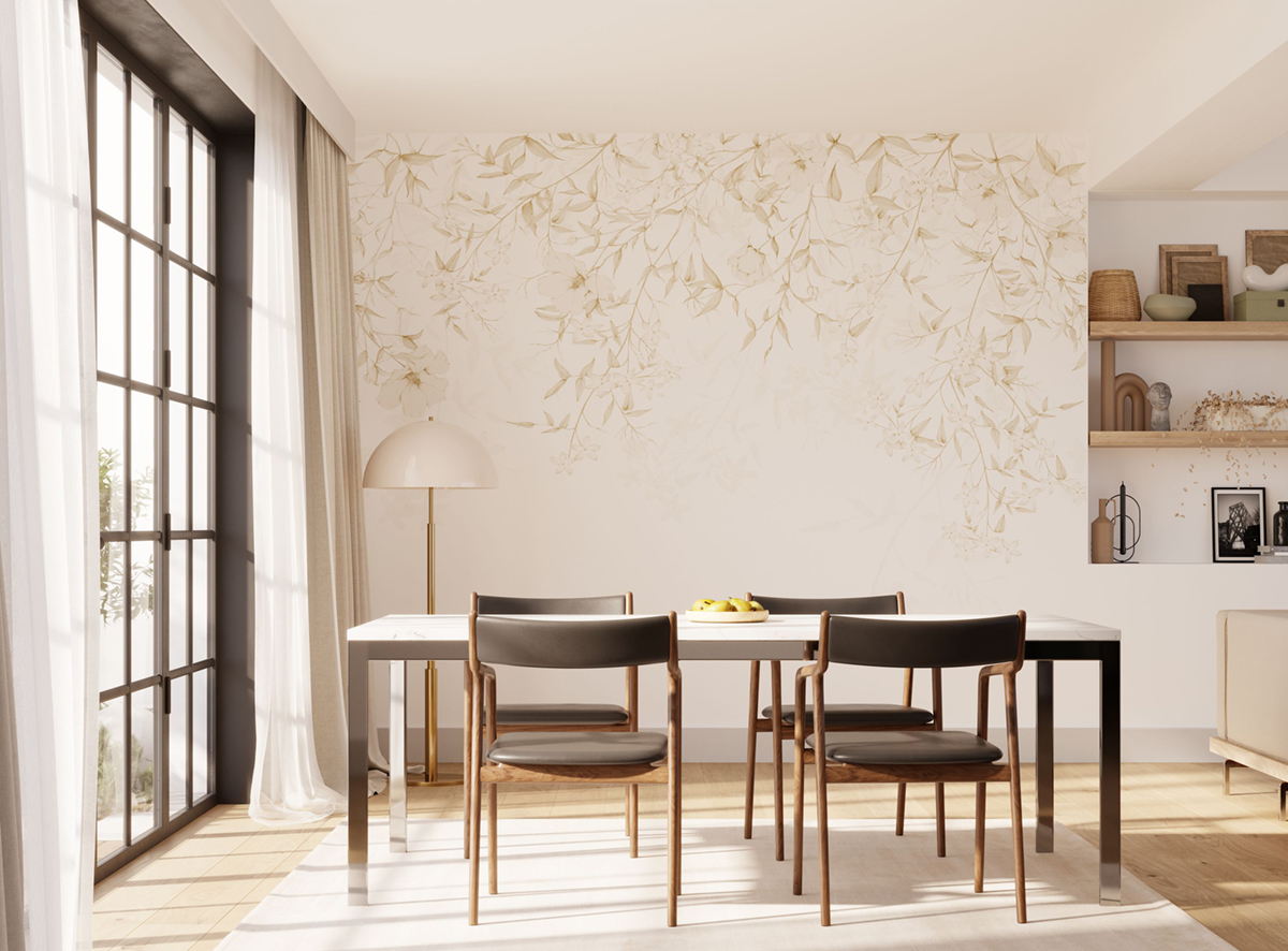 Papier peint panoramique Fleuri Flore Enchantée L naturel 300X310 - Wonderwalls 2 de Casadéco | Réf. WDWD200191309