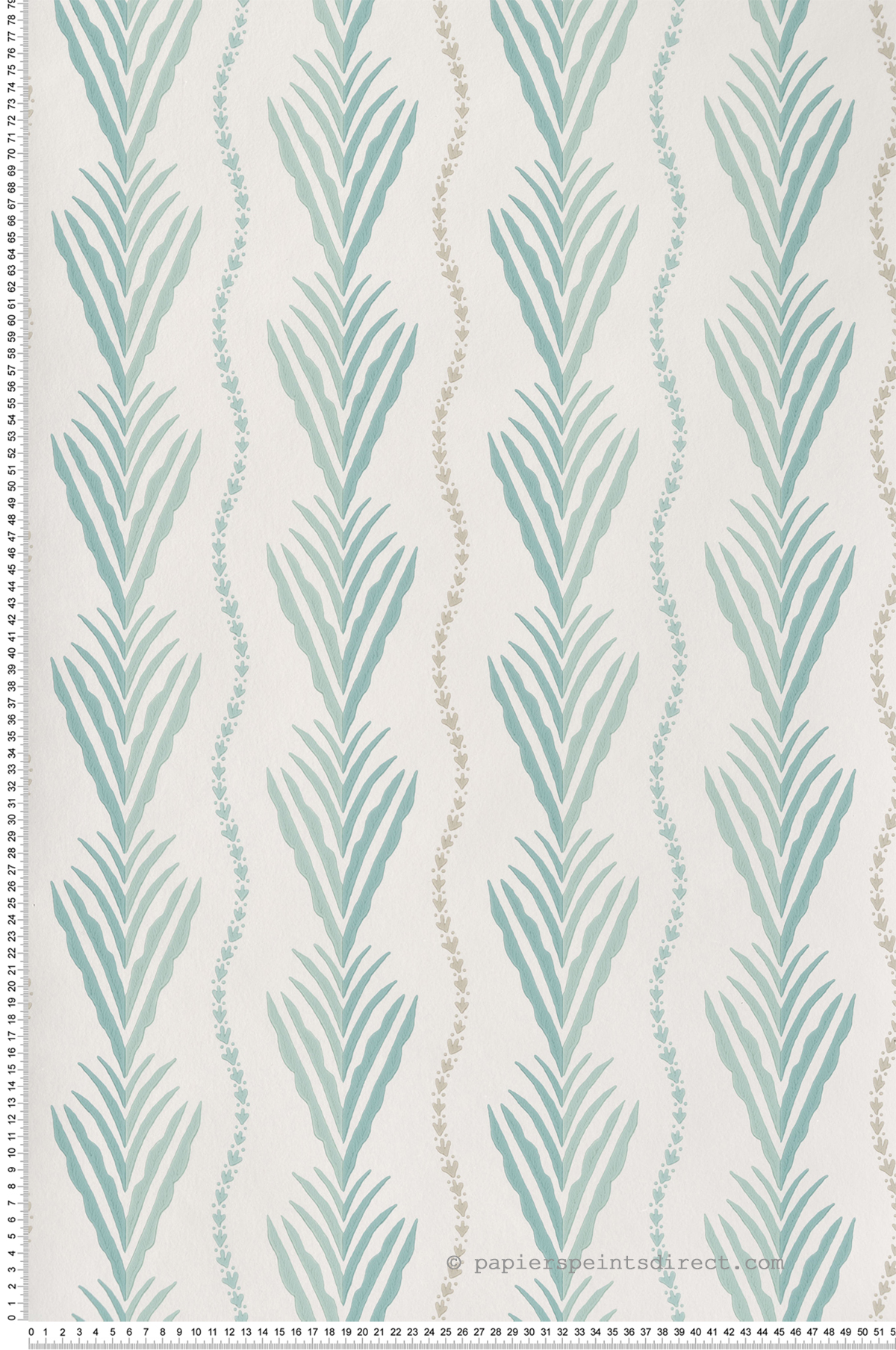 Papier peint Feuille Meridor bleu - Signature de Nina Campbell | Réf. OSB-NCW4494-02