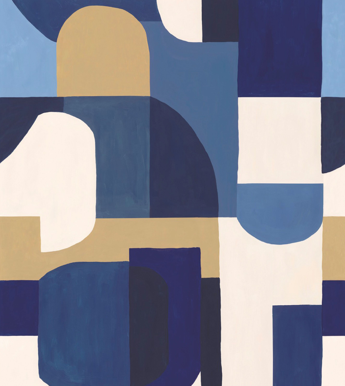 Papier peint Panoramique Géométrique Solena Bleu M - Blue Shades de Casélio | Réf. BLS107536201