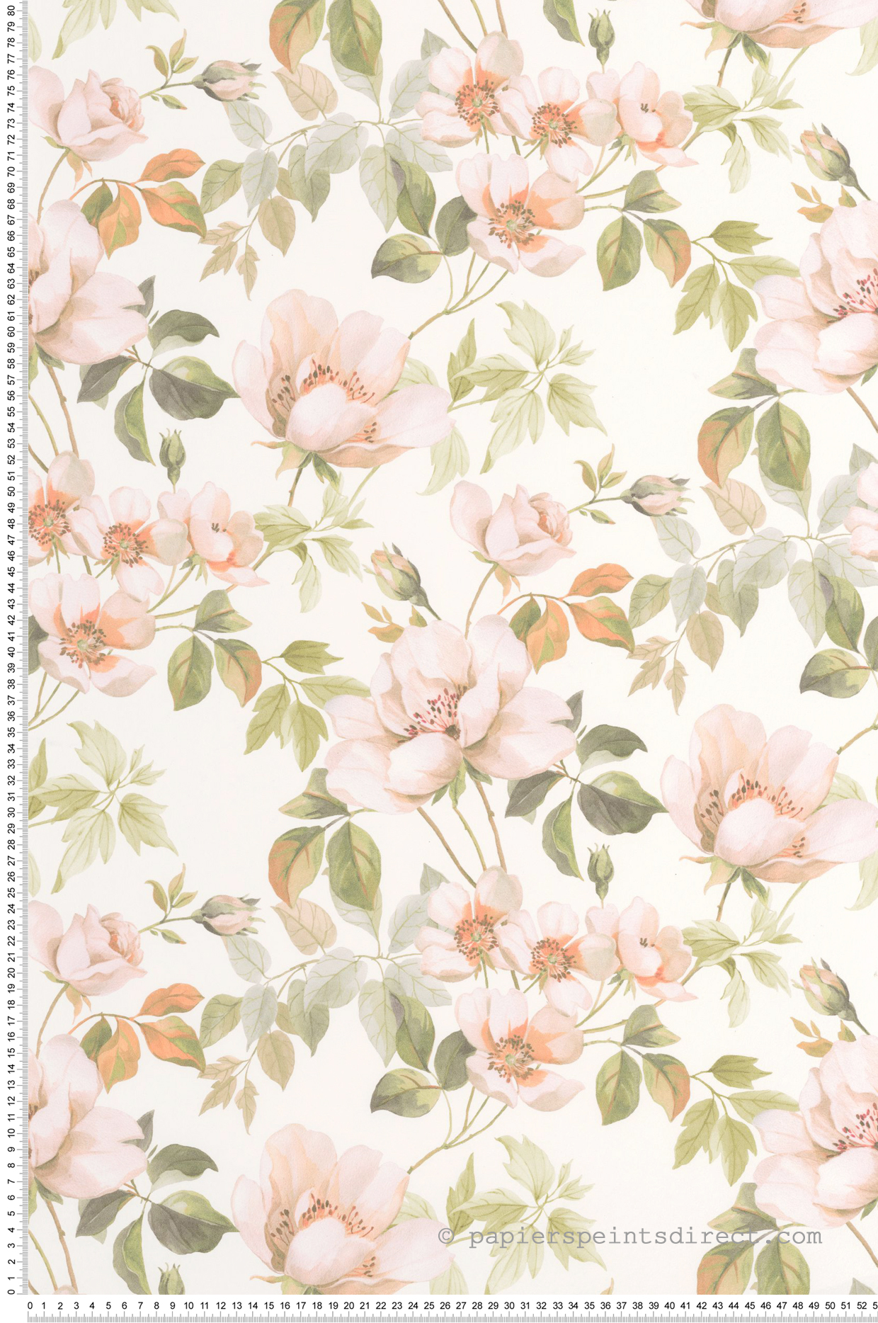 Papier peint Sous les Rosiers rose blush - Le Beau Jardin de Casadéco | Réf. BJAR202534242